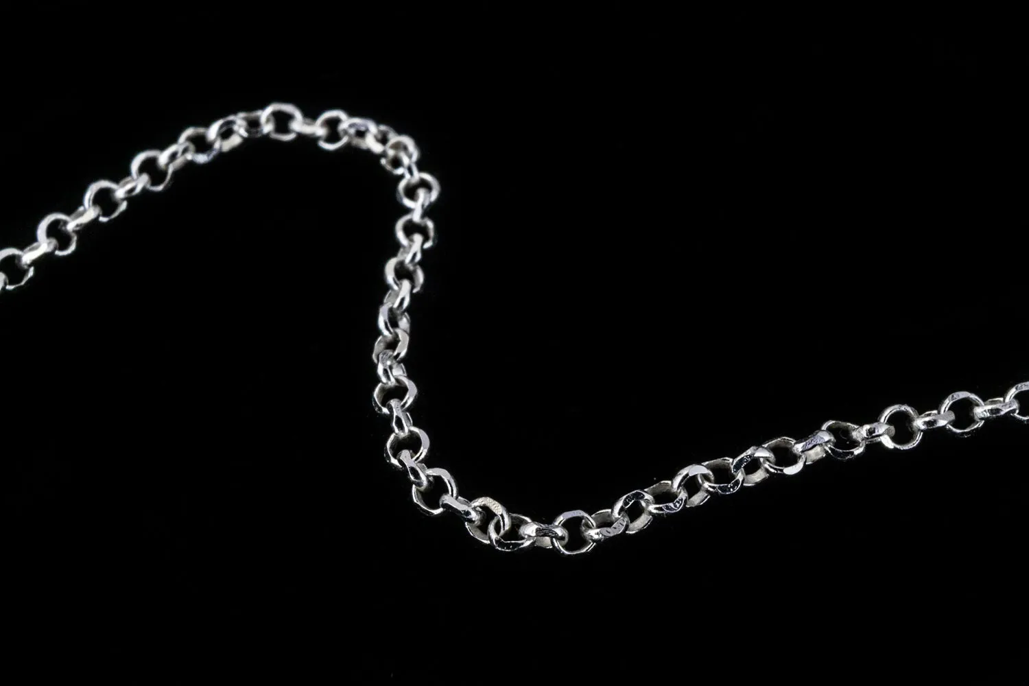 1.25mm Sterling Silver Diamond Cut Rolo Chain #BSN089