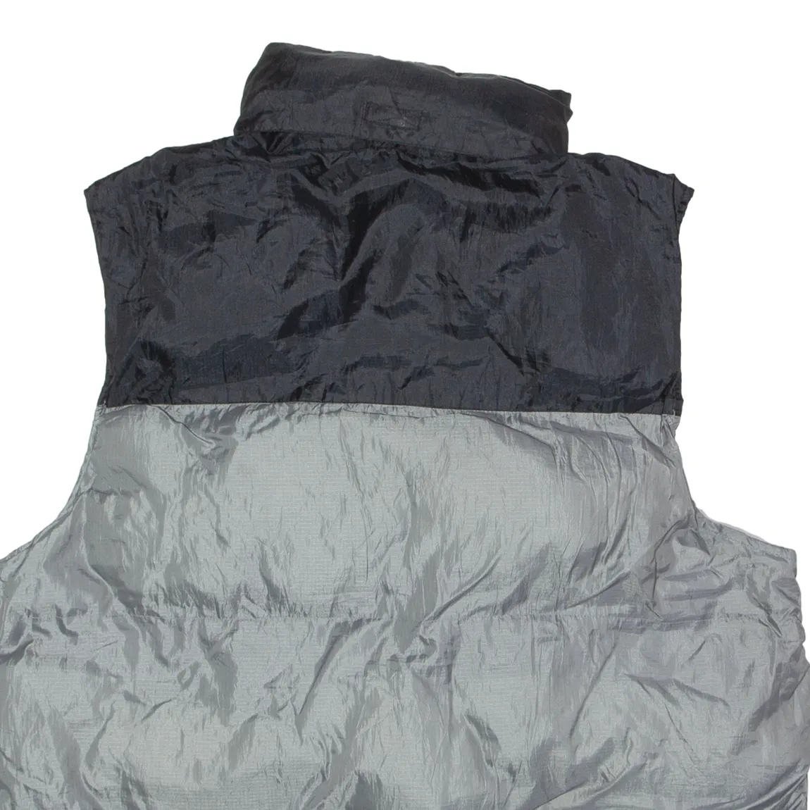 AVIREX Mens Puffer Gilet Silver Hooded Colourblock L