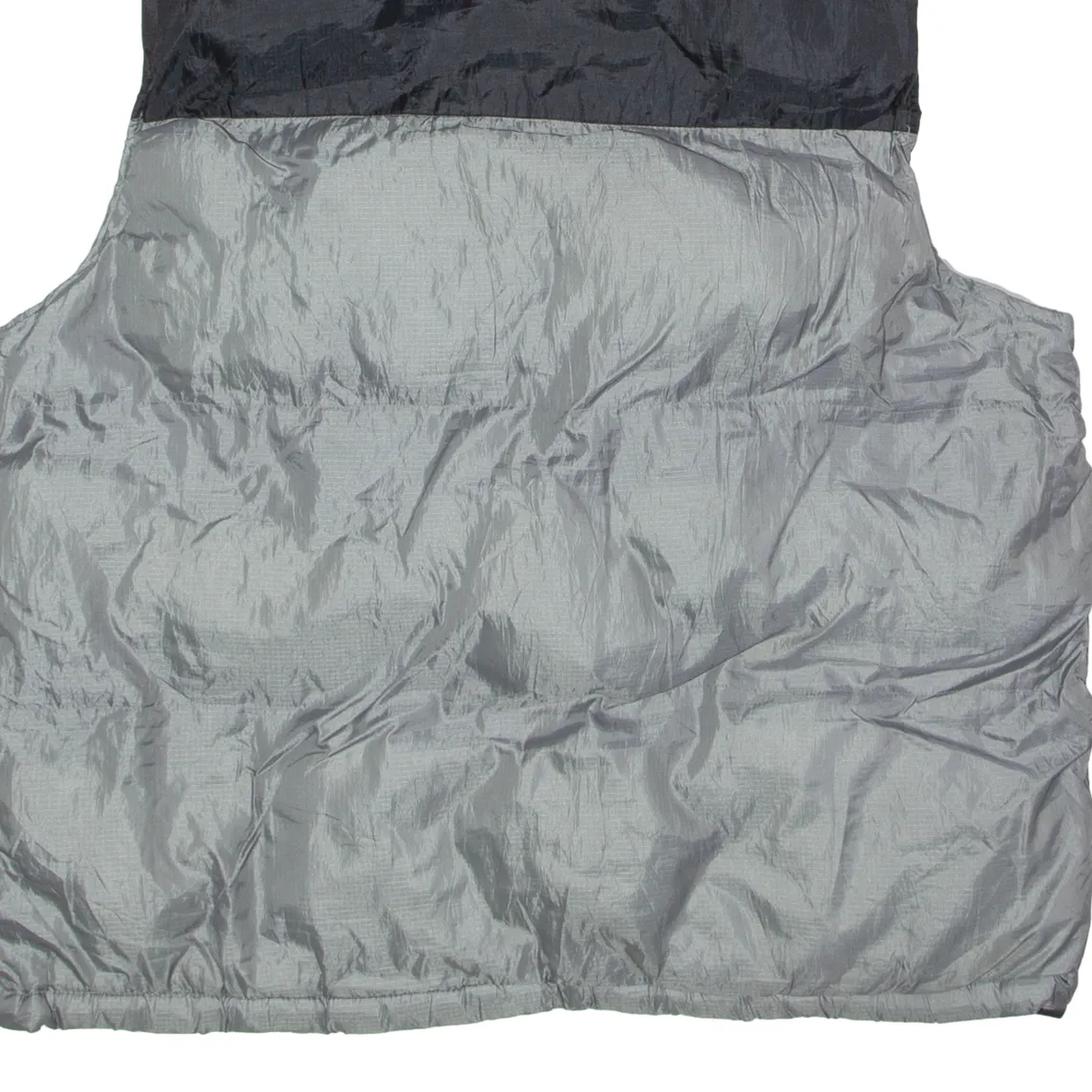 AVIREX Mens Puffer Gilet Silver Hooded Colourblock L