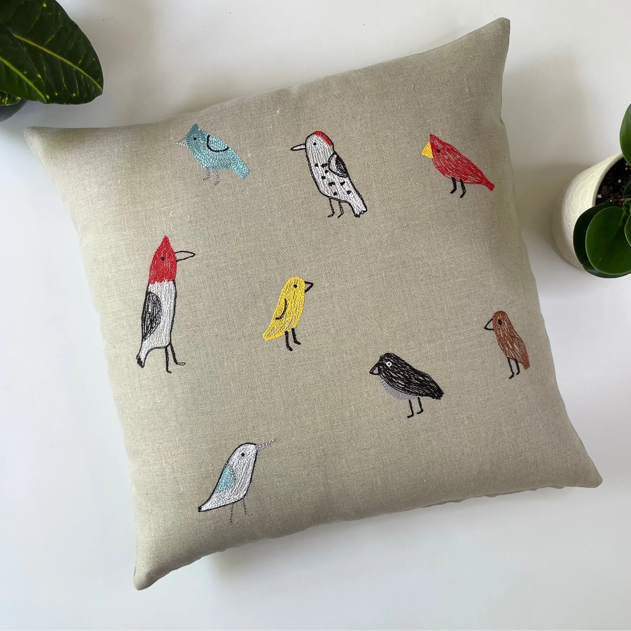 Backyard Birds Pillow