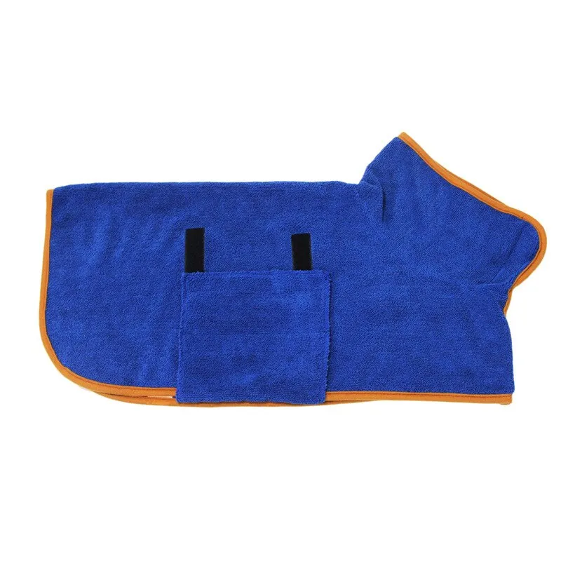 Best Super Absorbent Pet Bathrobe Bath Towel Microfiber Pet Gown Shower