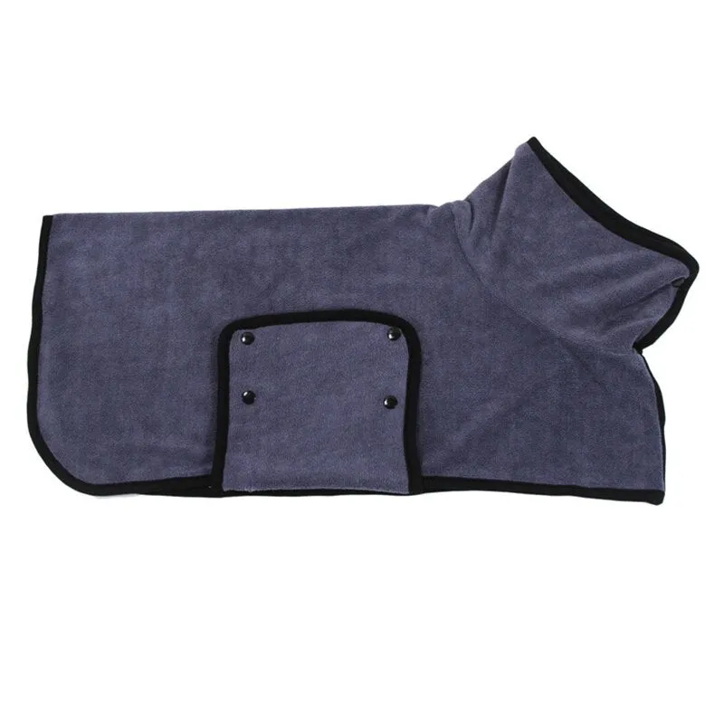 Best Super Absorbent Pet Bathrobe Bath Towel Microfiber Pet Gown Shower