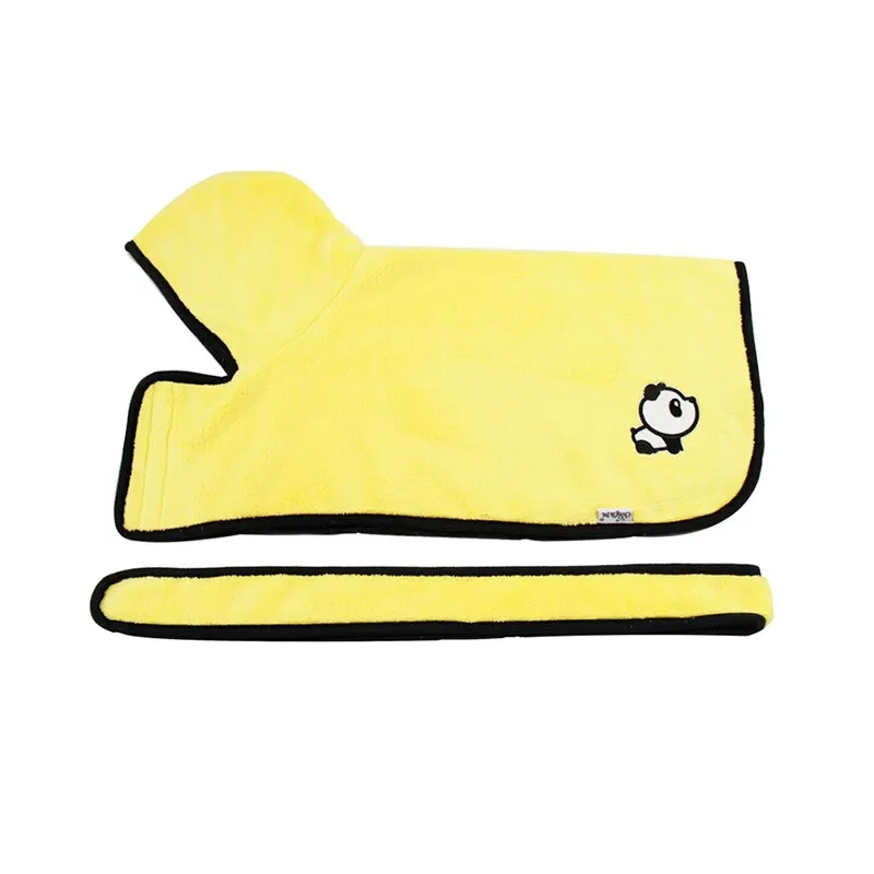 Best Super Absorbent Pet Bathrobe Bath Towel Microfiber Pet Gown Shower