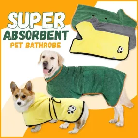 Best Super Absorbent Pet Bathrobe Bath Towel Microfiber Pet Gown Shower