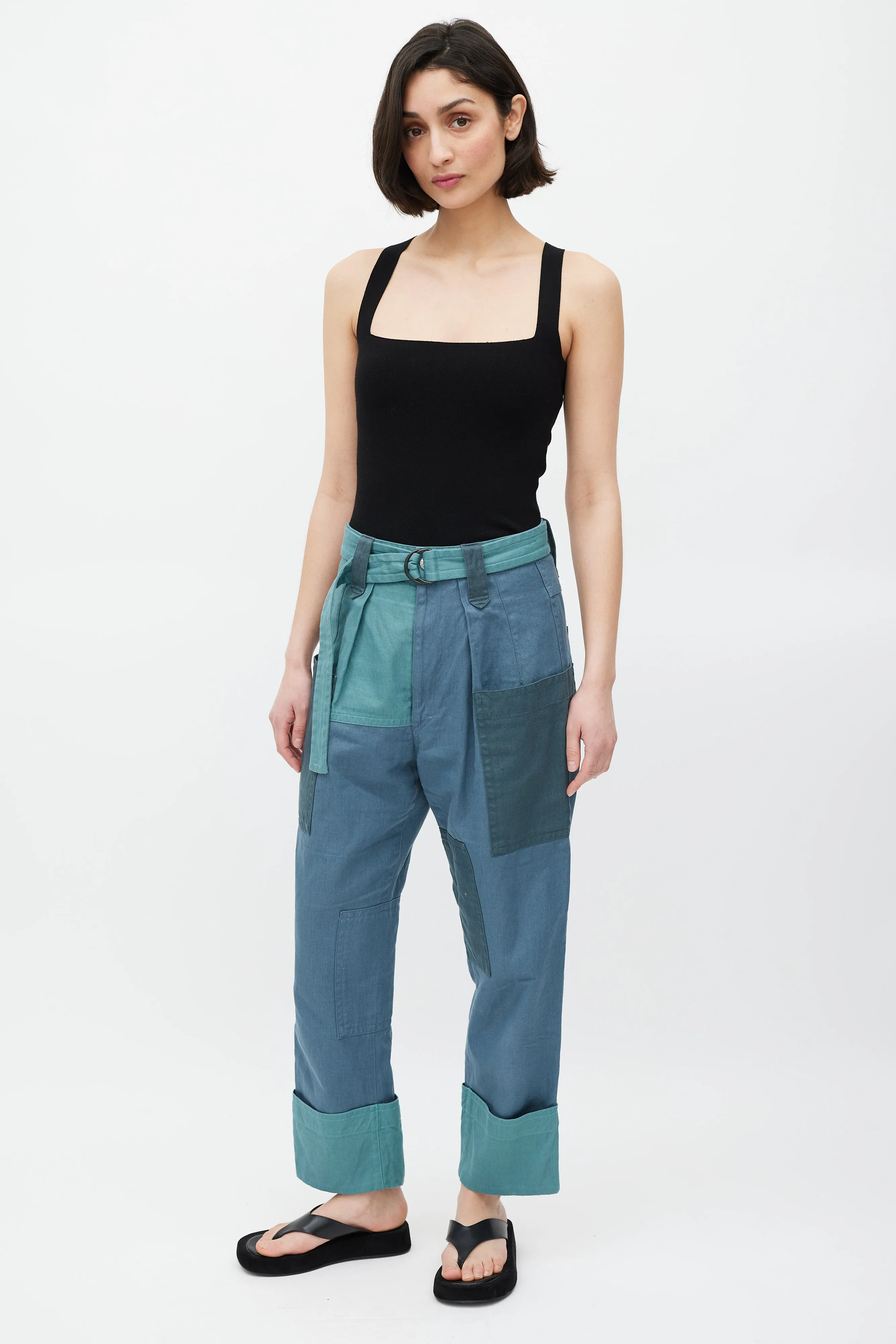 Blue Panelled Keyega Cargo Trouser