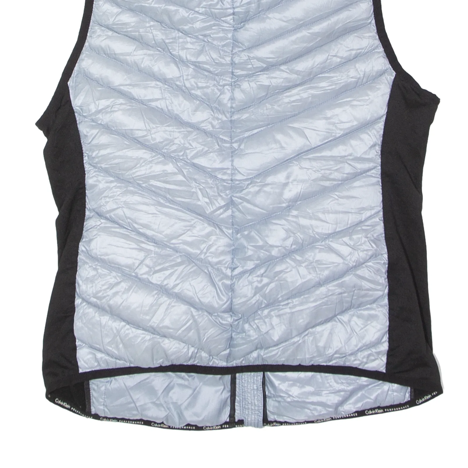 CALVIN KLEIN PERFORMANCE Down Insulated Puffer Gilet Silver Womens S
