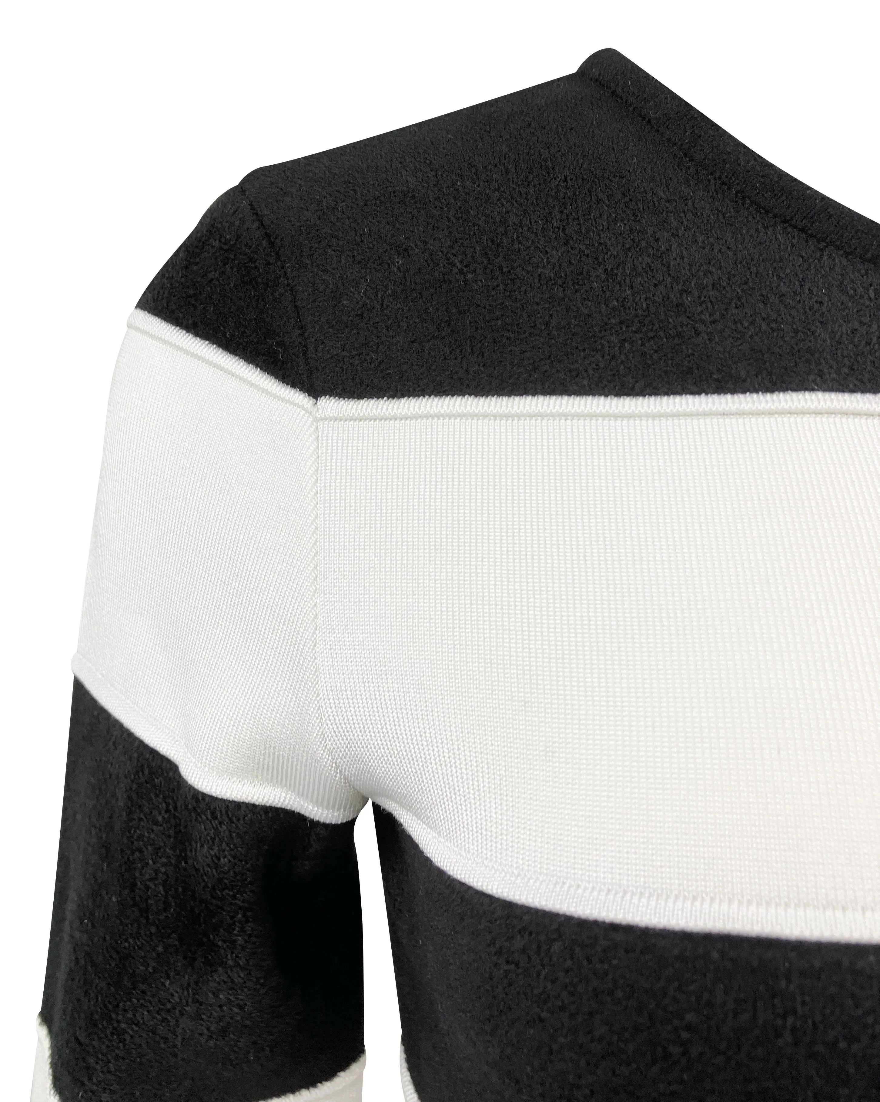 Carolina Herrera Striped Knitted Midi Dress in Black/White