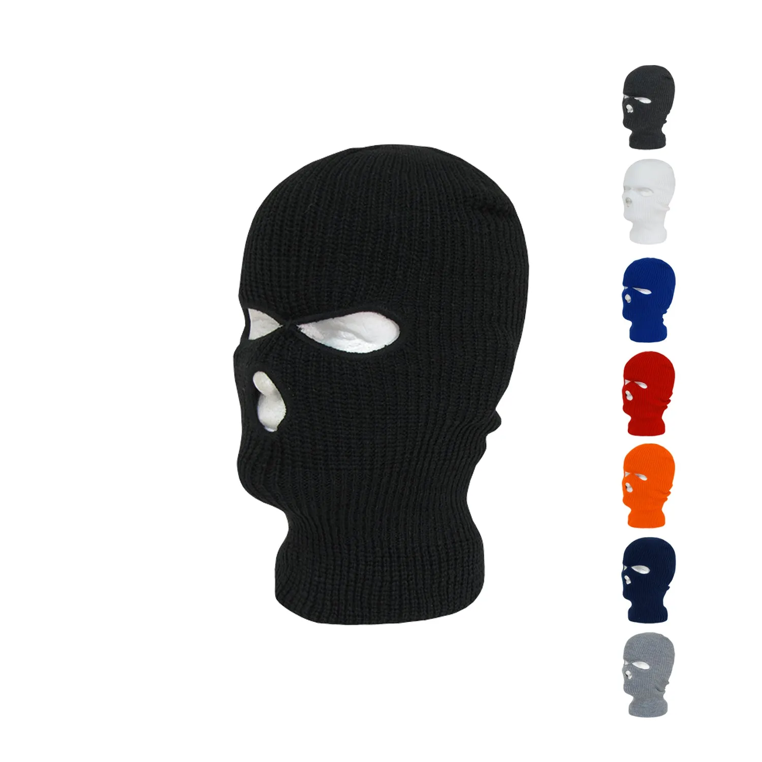 Decky 970 3 Hole Ski Face Masks Knit Beanies Balaclava Winter Caps