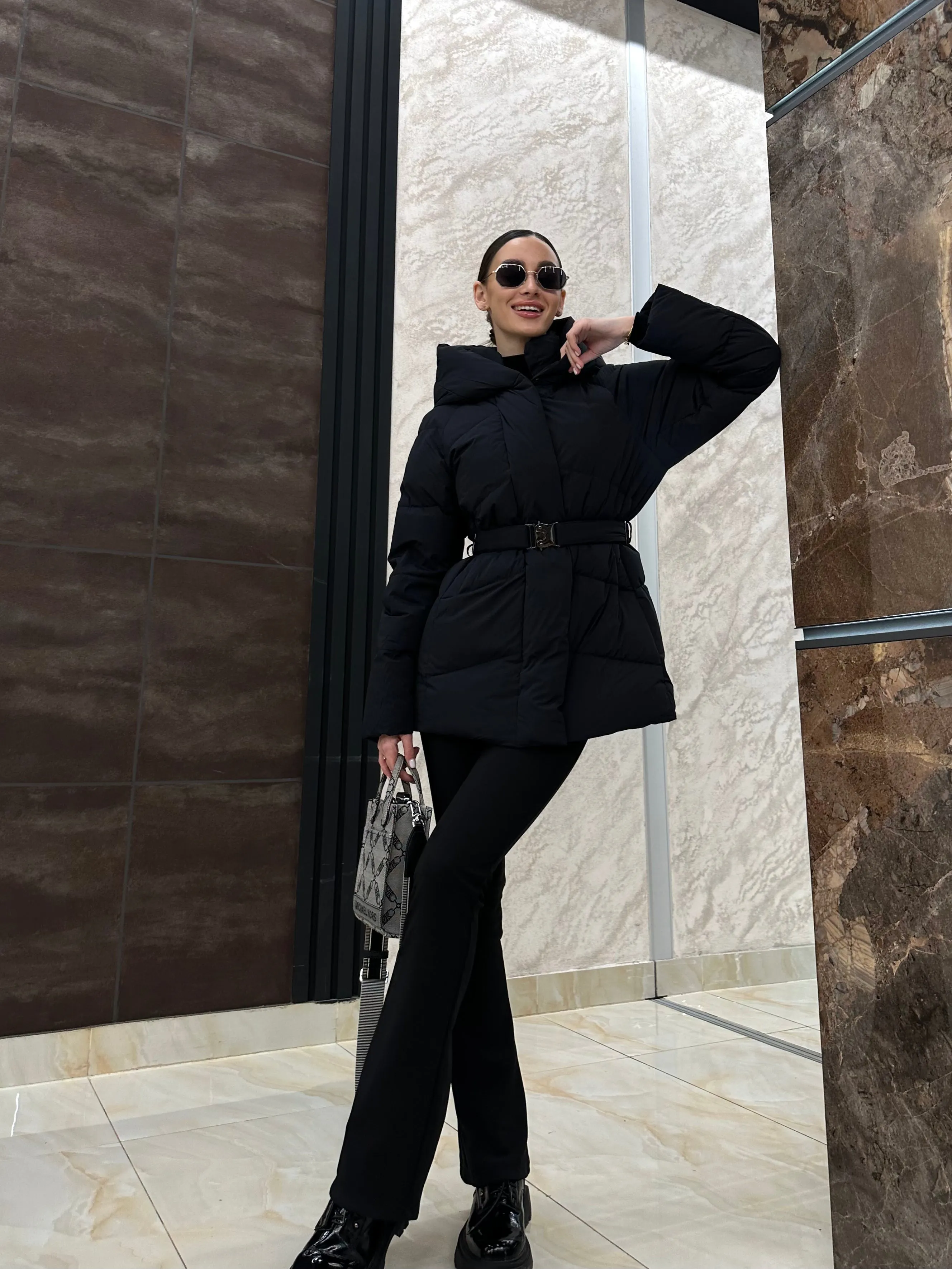 Fleur Premium Performance Down Fill Belted Coat
