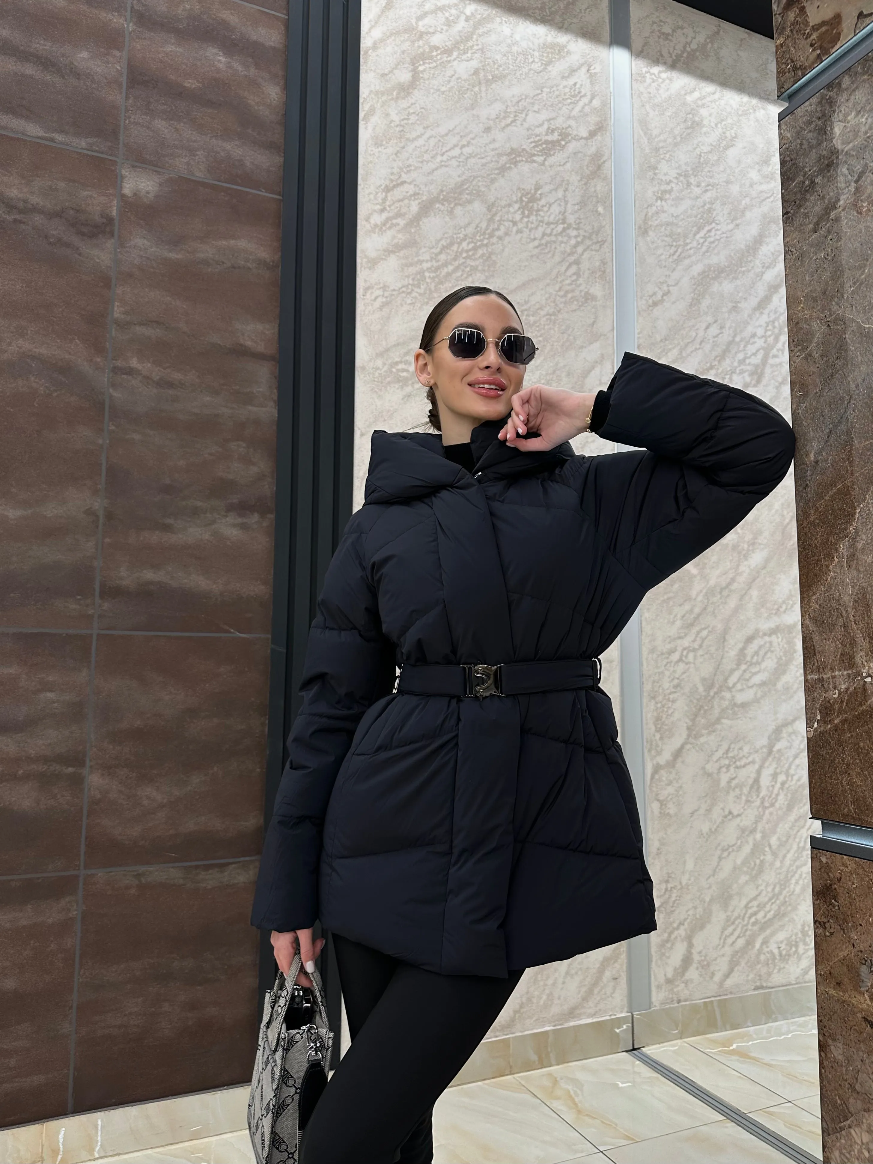 Fleur Premium Performance Down Fill Belted Coat