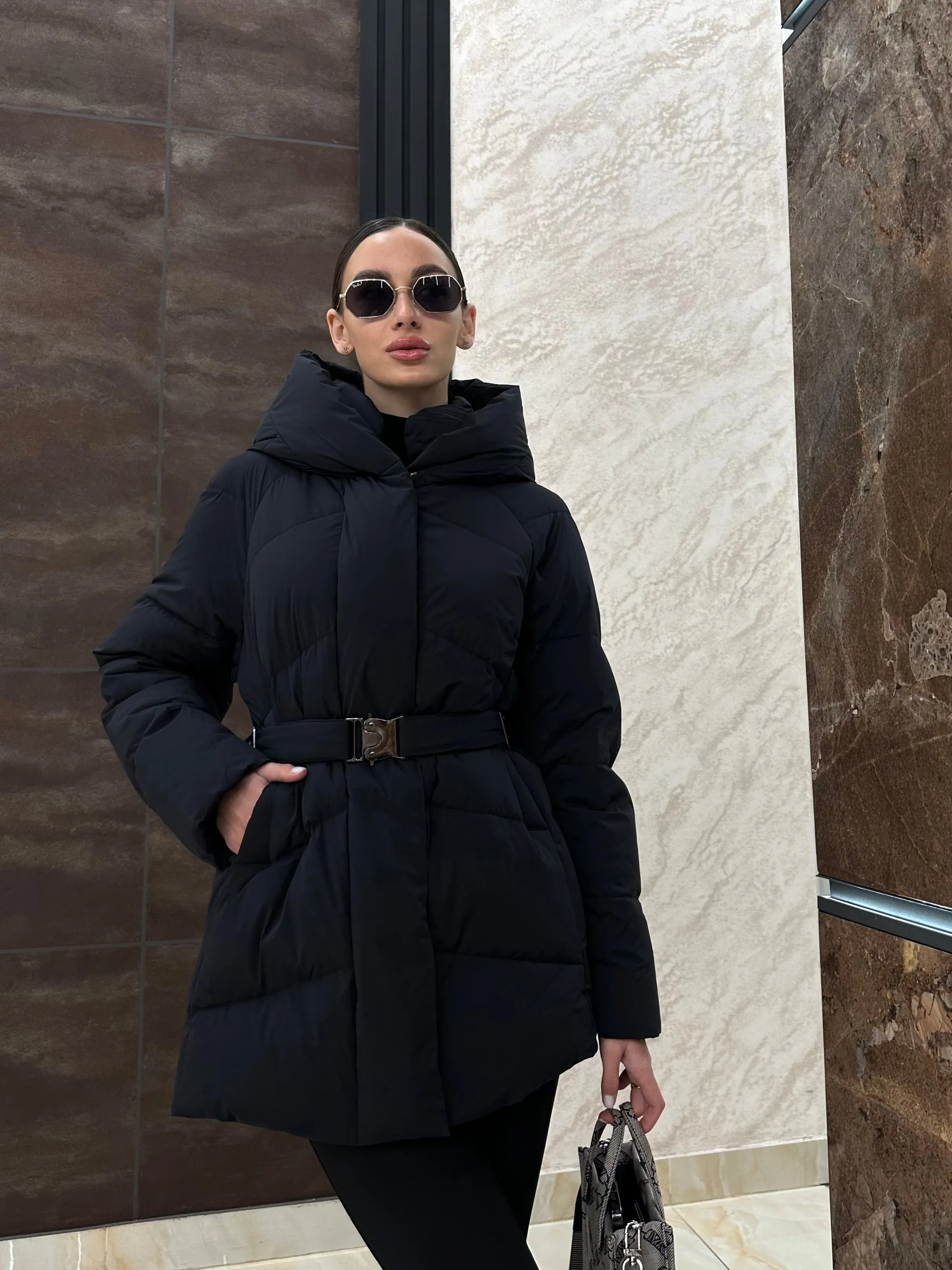Fleur Premium Performance Down Fill Belted Coat