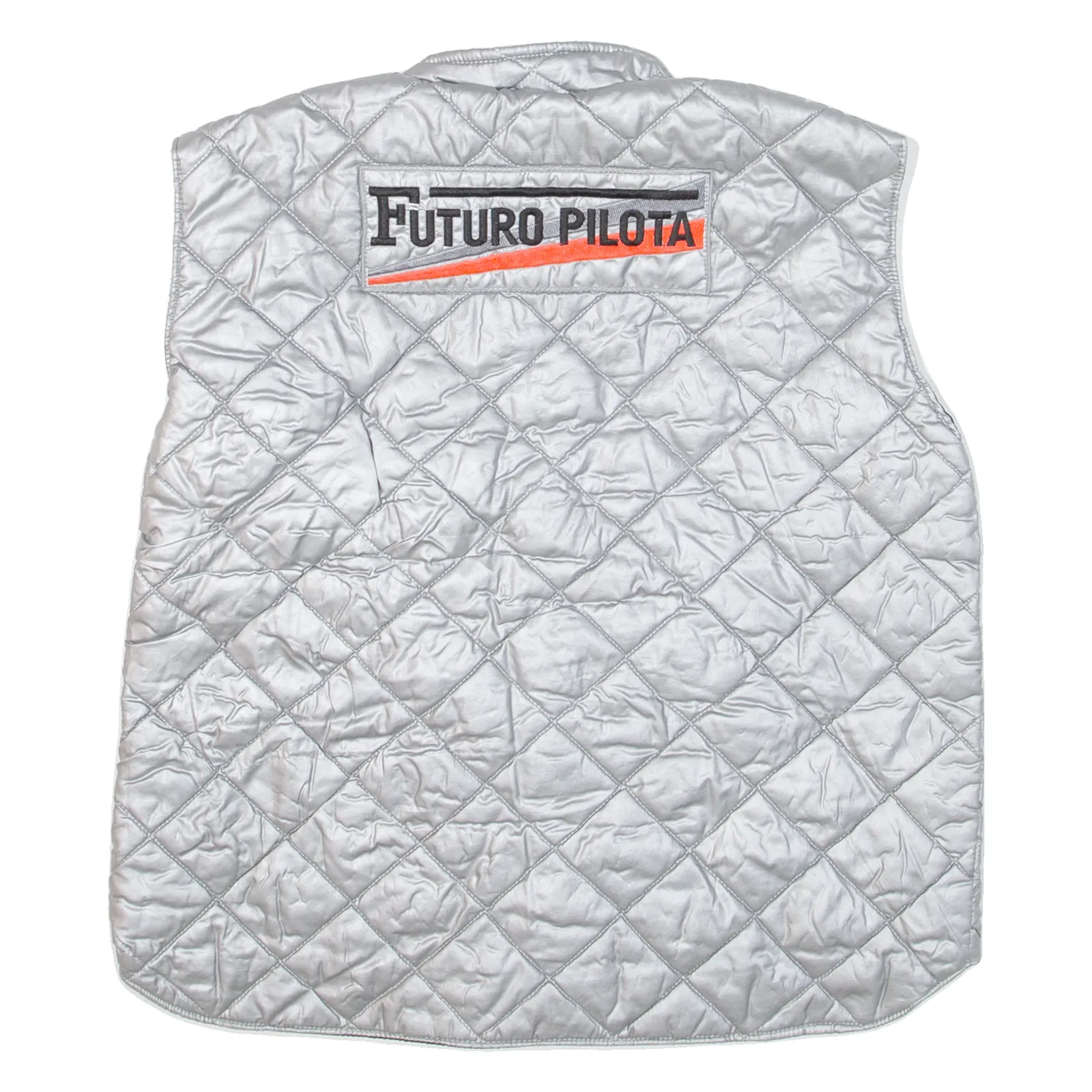 FUTURO PILOTA Racinf School Boys Quilted Gilet Silver 9-10Y