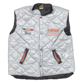 FUTURO PILOTA Racinf School Boys Quilted Gilet Silver 9-10Y