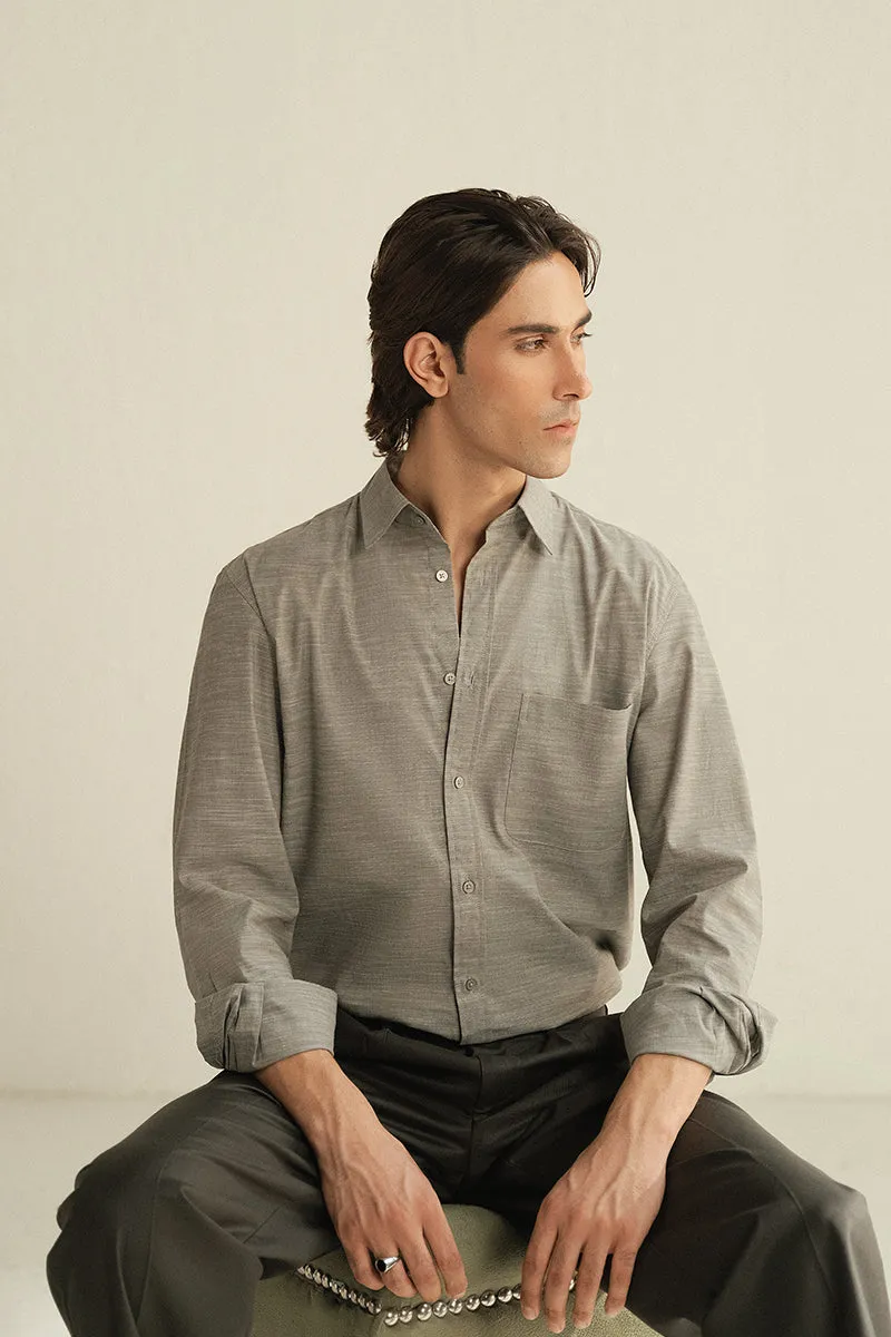 GREY BUTTON DOWN SHIRT