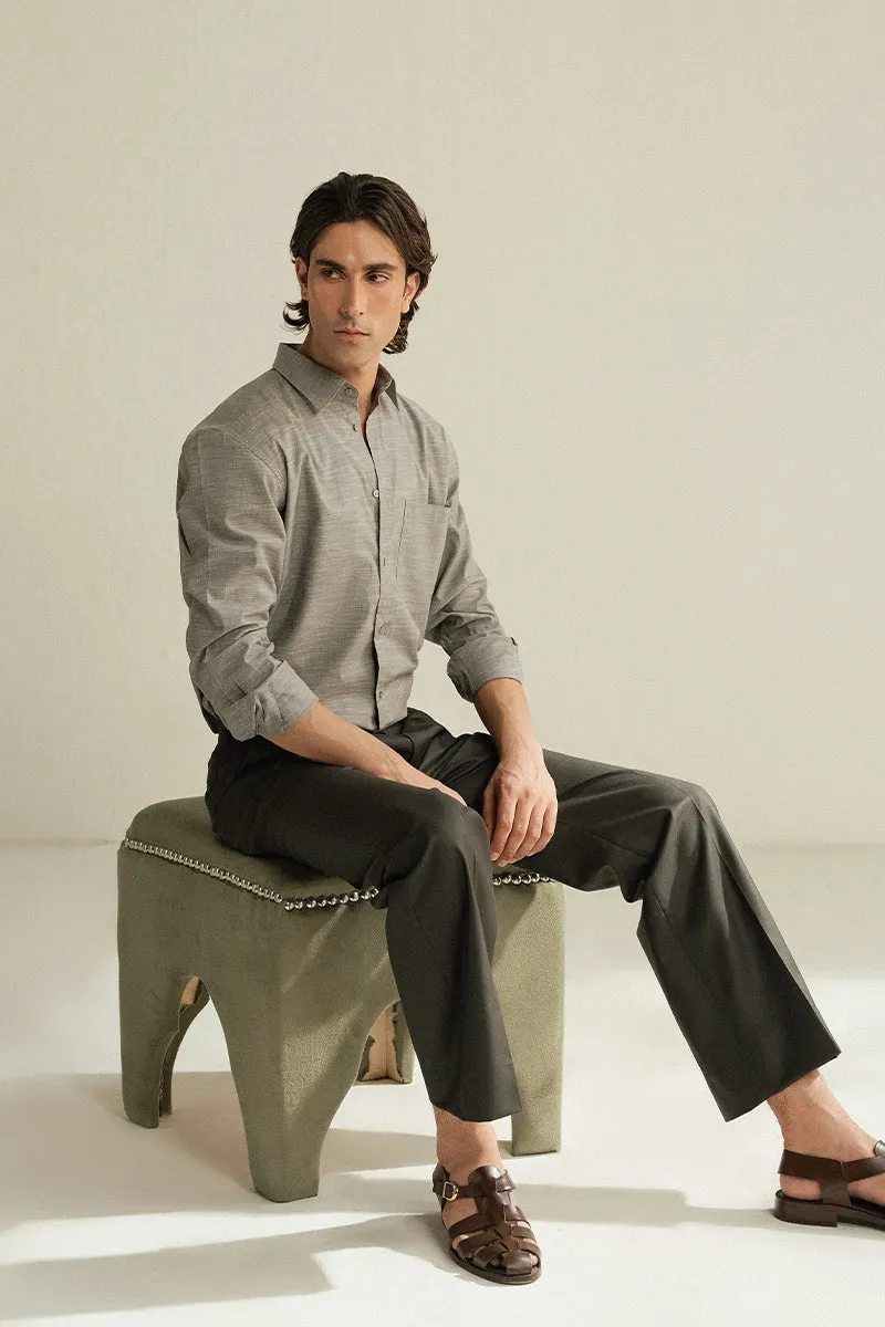 GREY BUTTON DOWN SHIRT