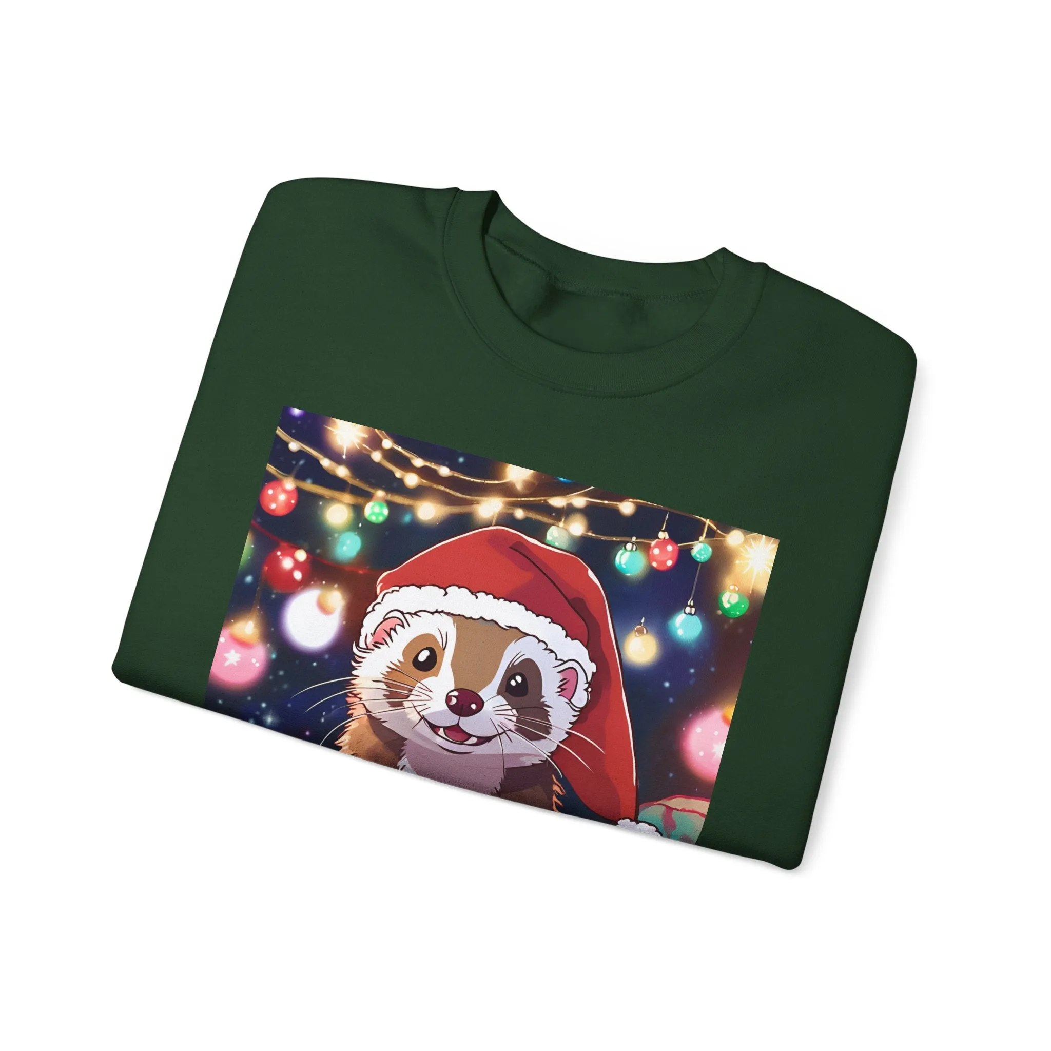 Happy Ferret Christmas Sweatshirt – Unisex Heavy Blend™ Crewneck