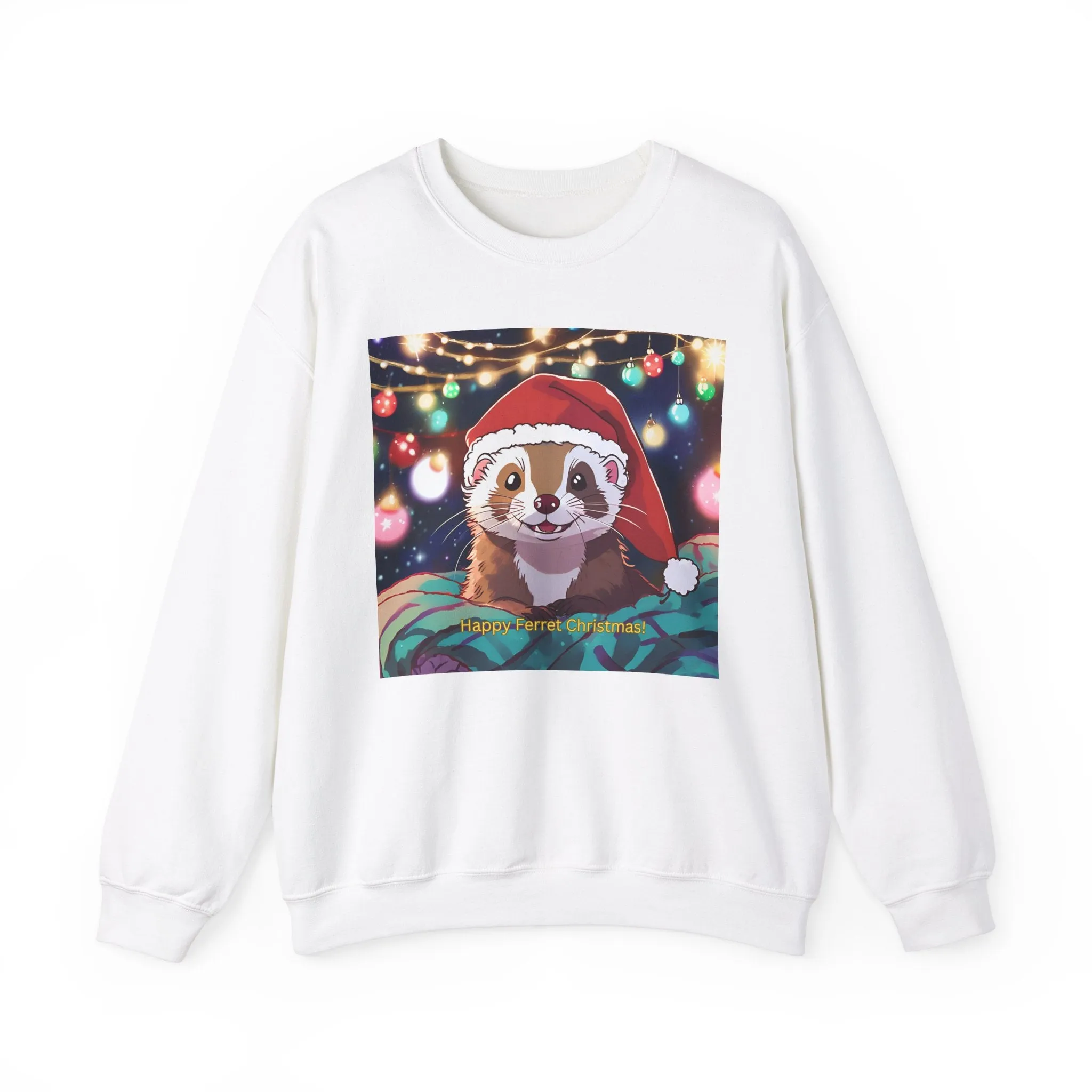 Happy Ferret Christmas Sweatshirt – Unisex Heavy Blend™ Crewneck
