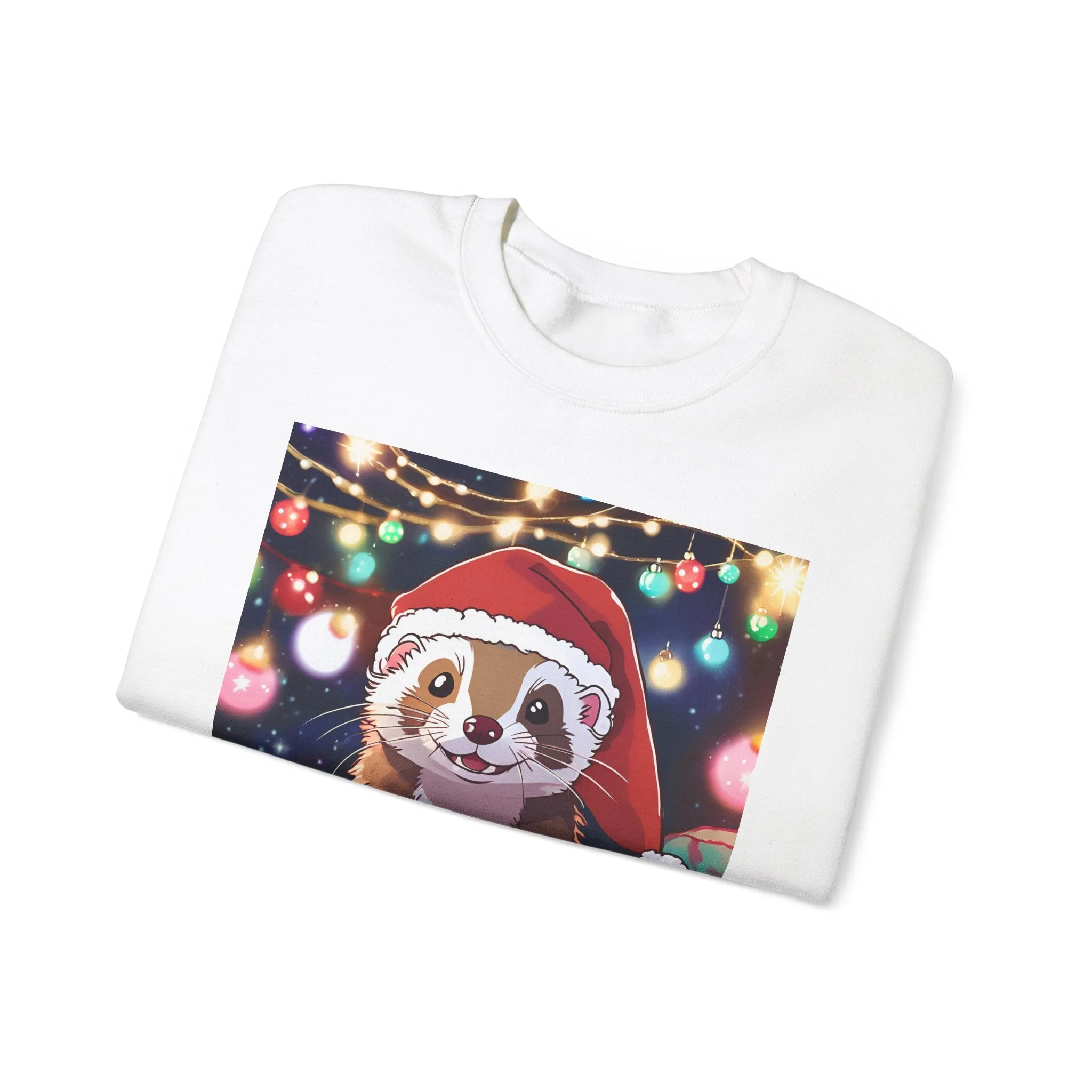 Happy Ferret Christmas Sweatshirt – Unisex Heavy Blend™ Crewneck