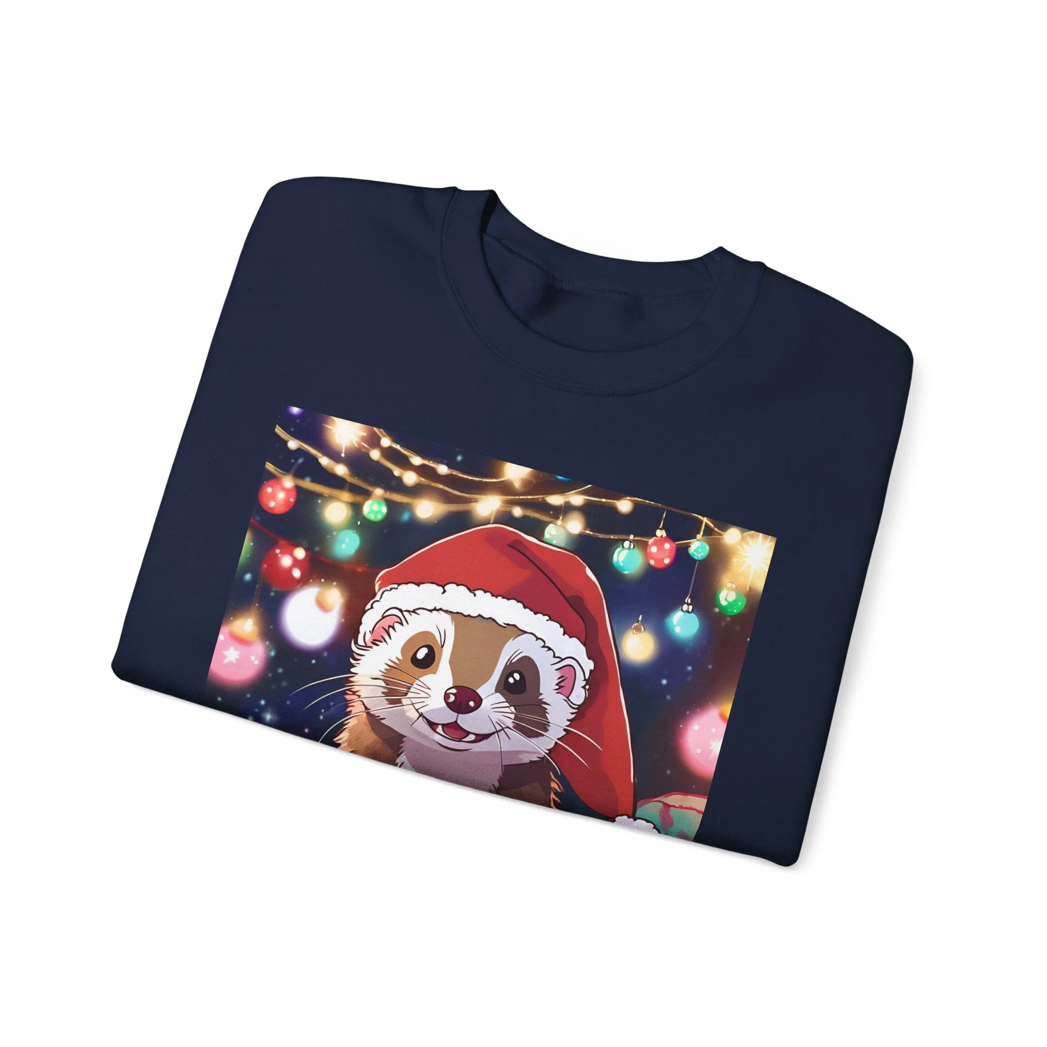 Happy Ferret Christmas Sweatshirt – Unisex Heavy Blend™ Crewneck