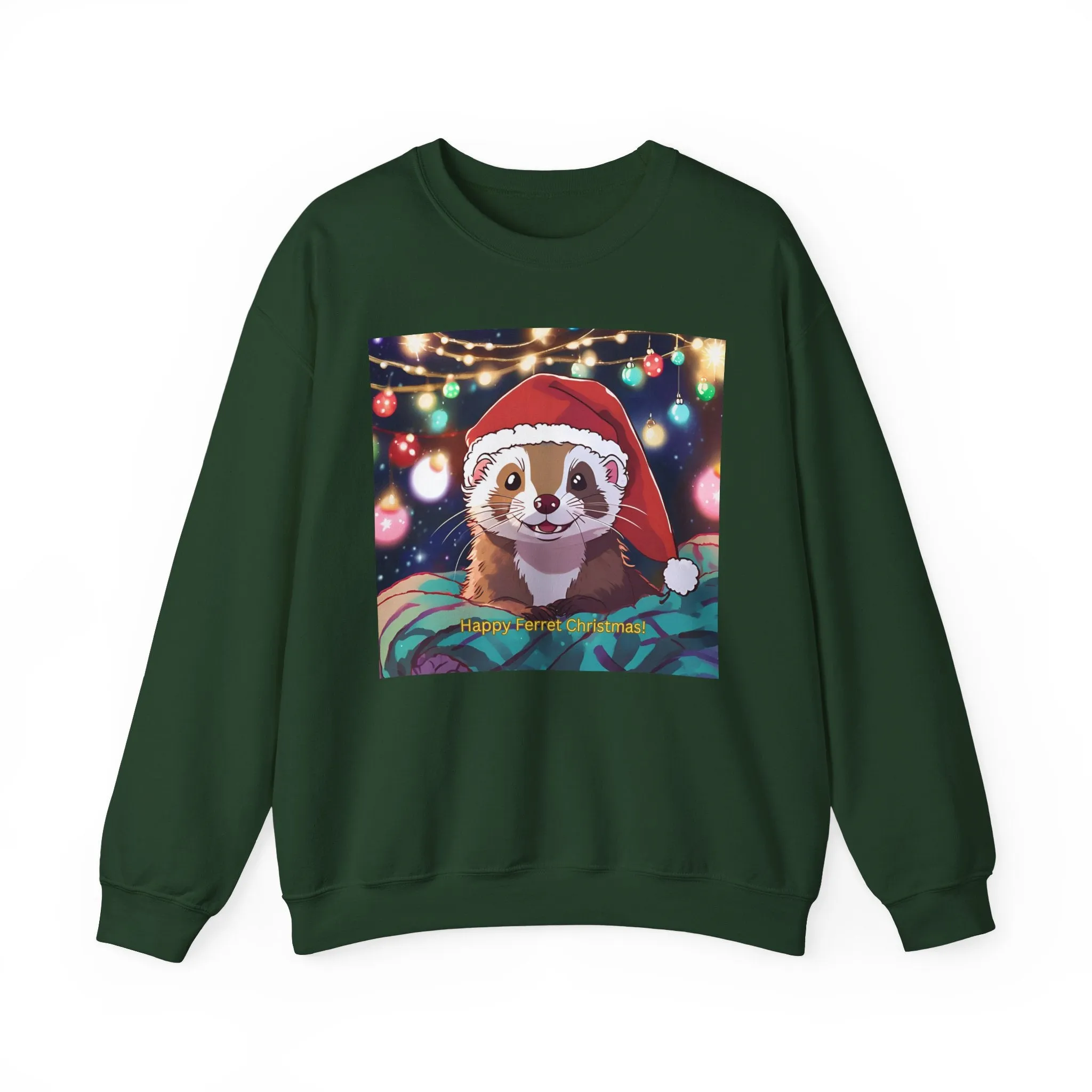 Happy Ferret Christmas Sweatshirt – Unisex Heavy Blend™ Crewneck