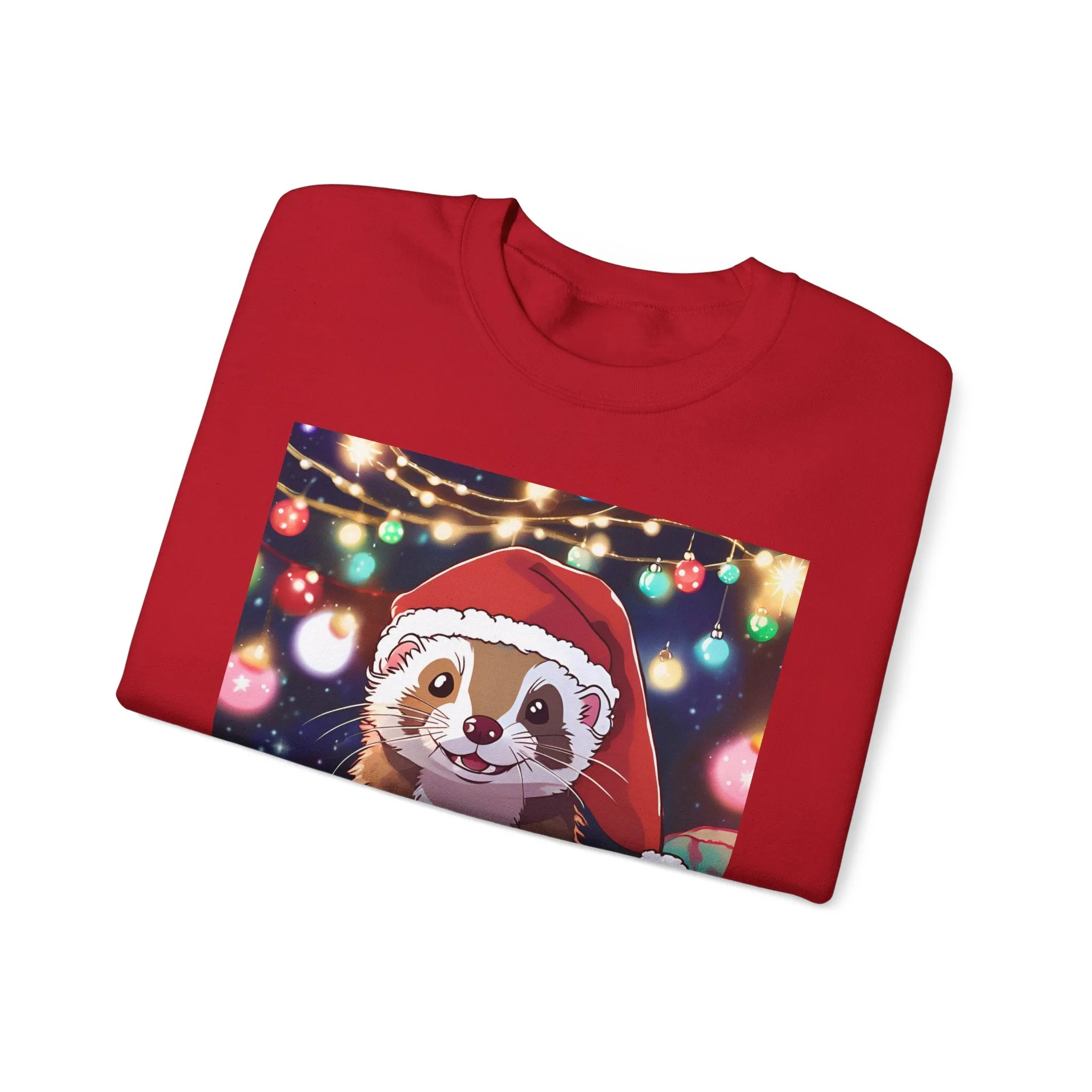 Happy Ferret Christmas Sweatshirt – Unisex Heavy Blend™ Crewneck