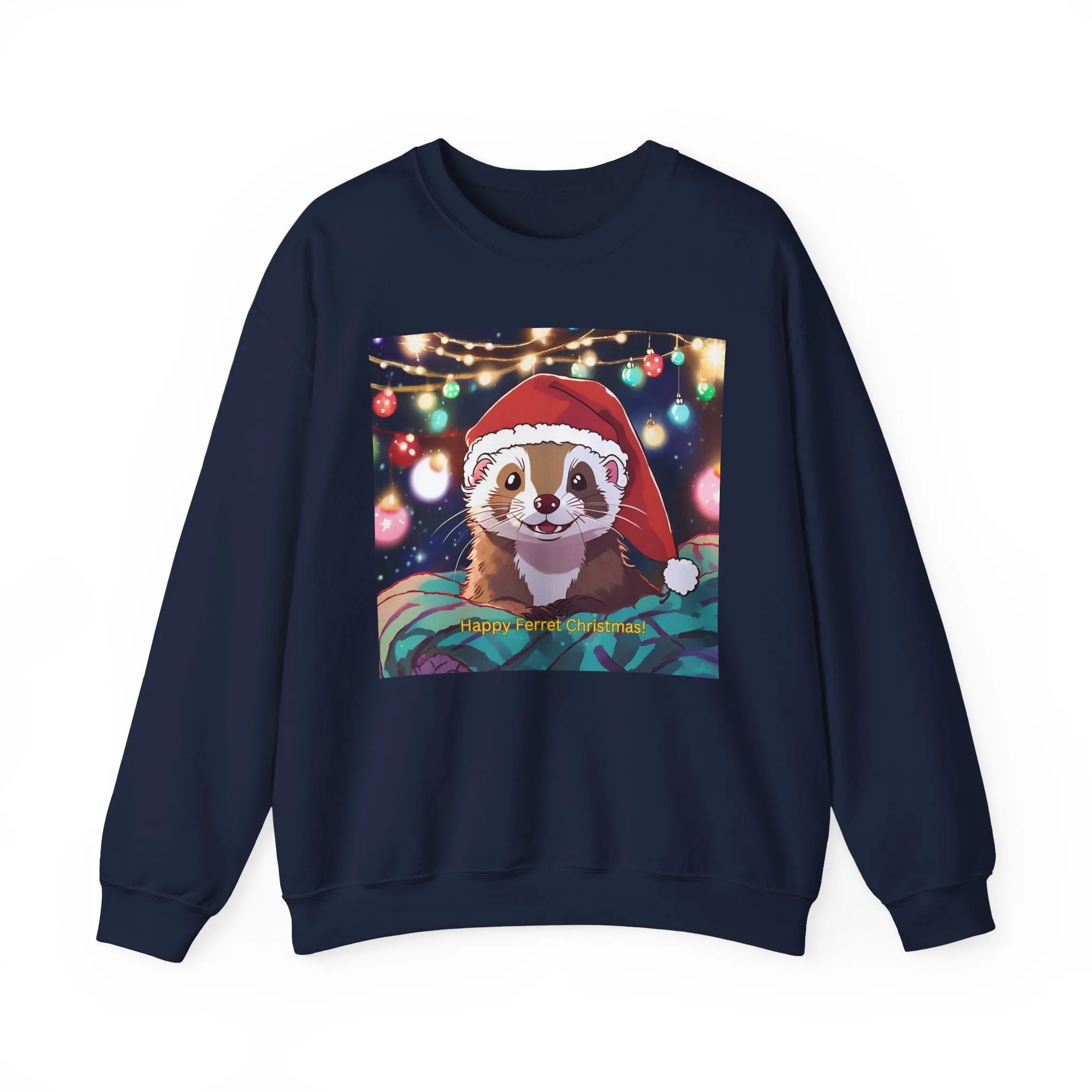 Happy Ferret Christmas Sweatshirt – Unisex Heavy Blend™ Crewneck