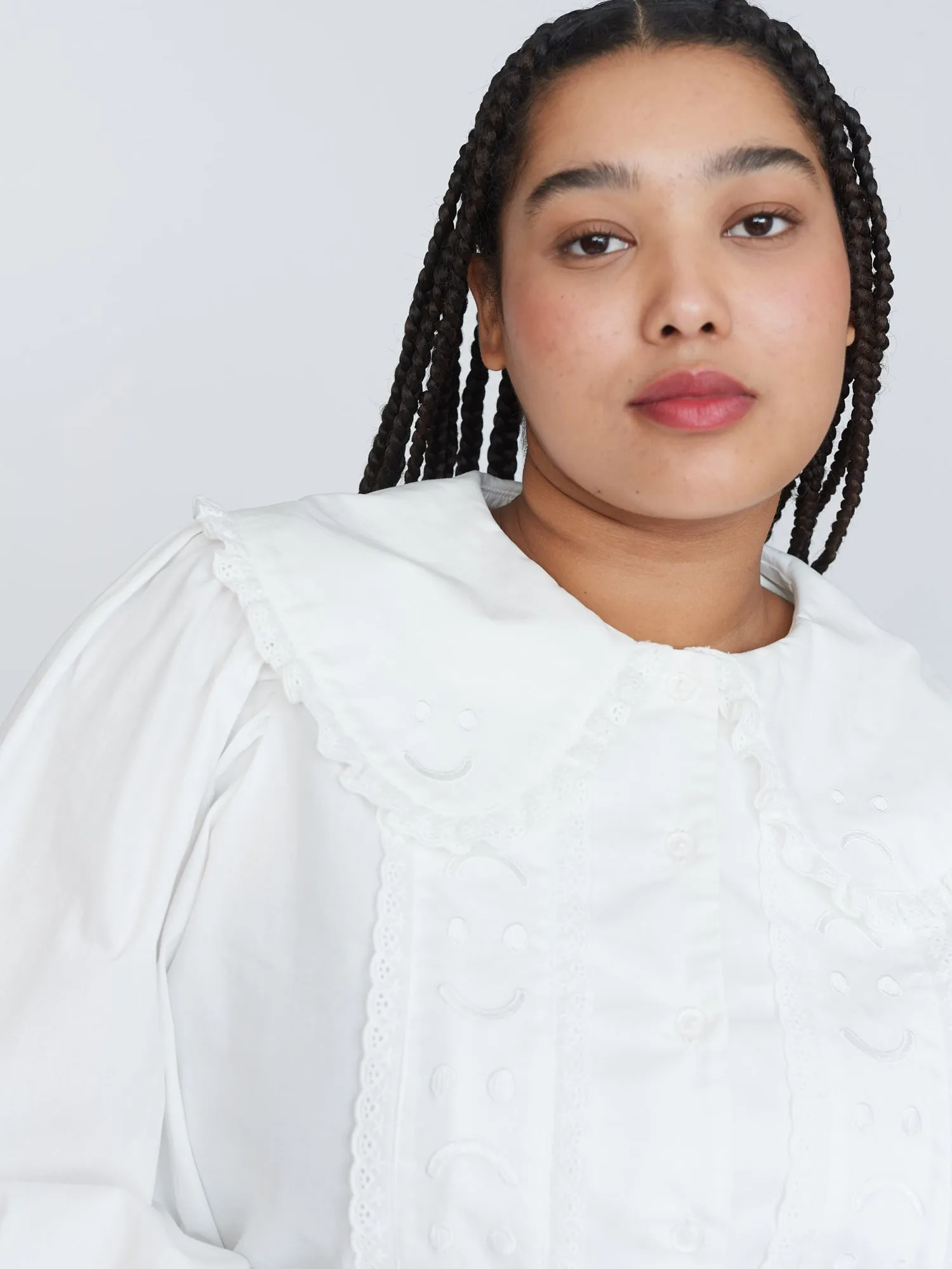 Happy Sad Embroidery Shirt