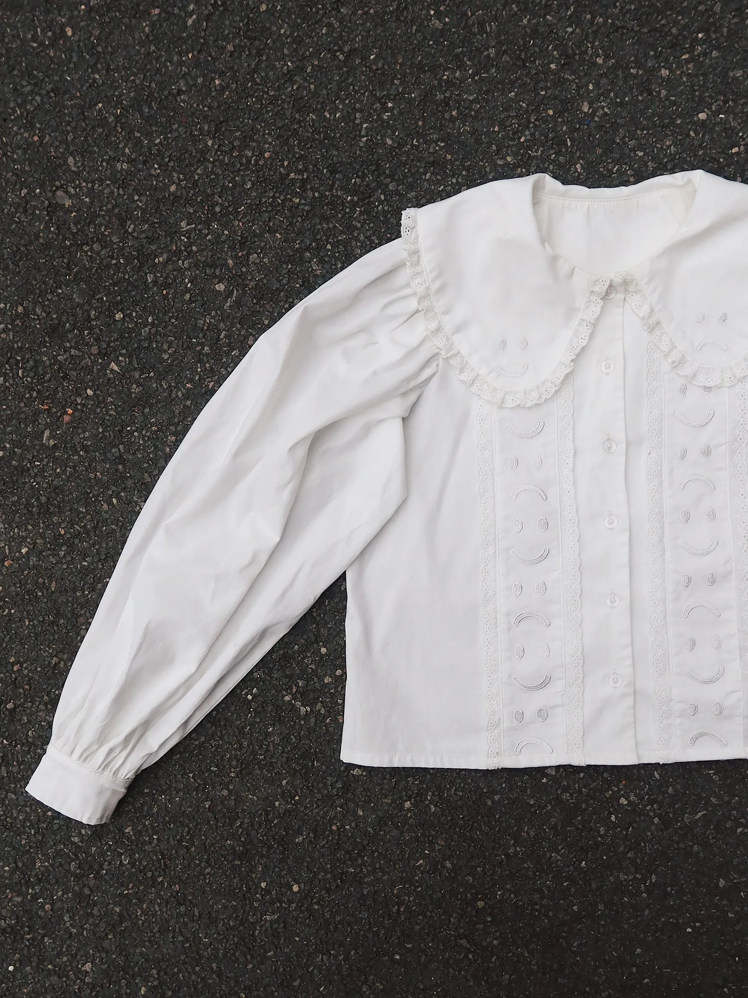 Happy Sad Embroidery Shirt