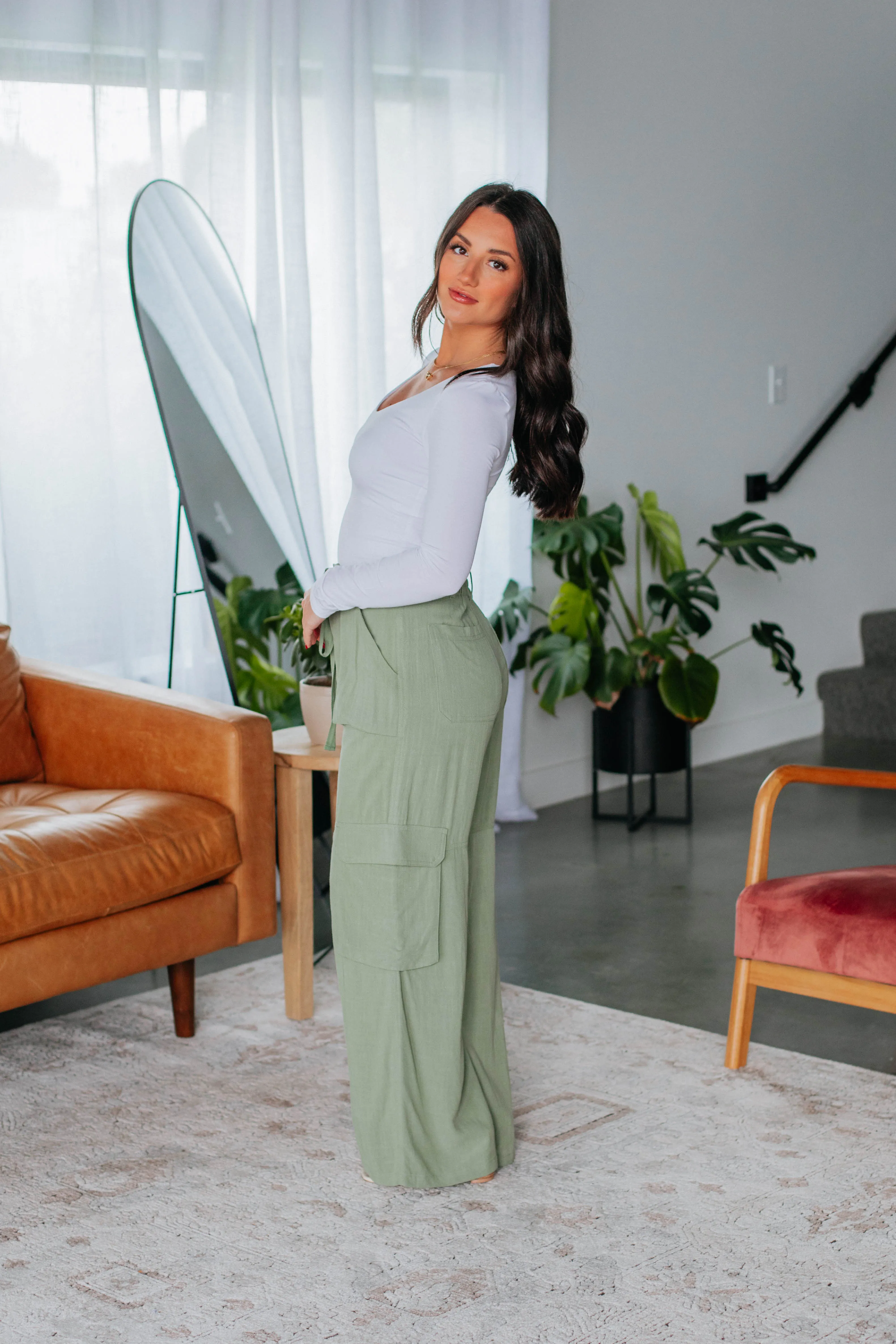 Harlowe Cargo Pants - Olive