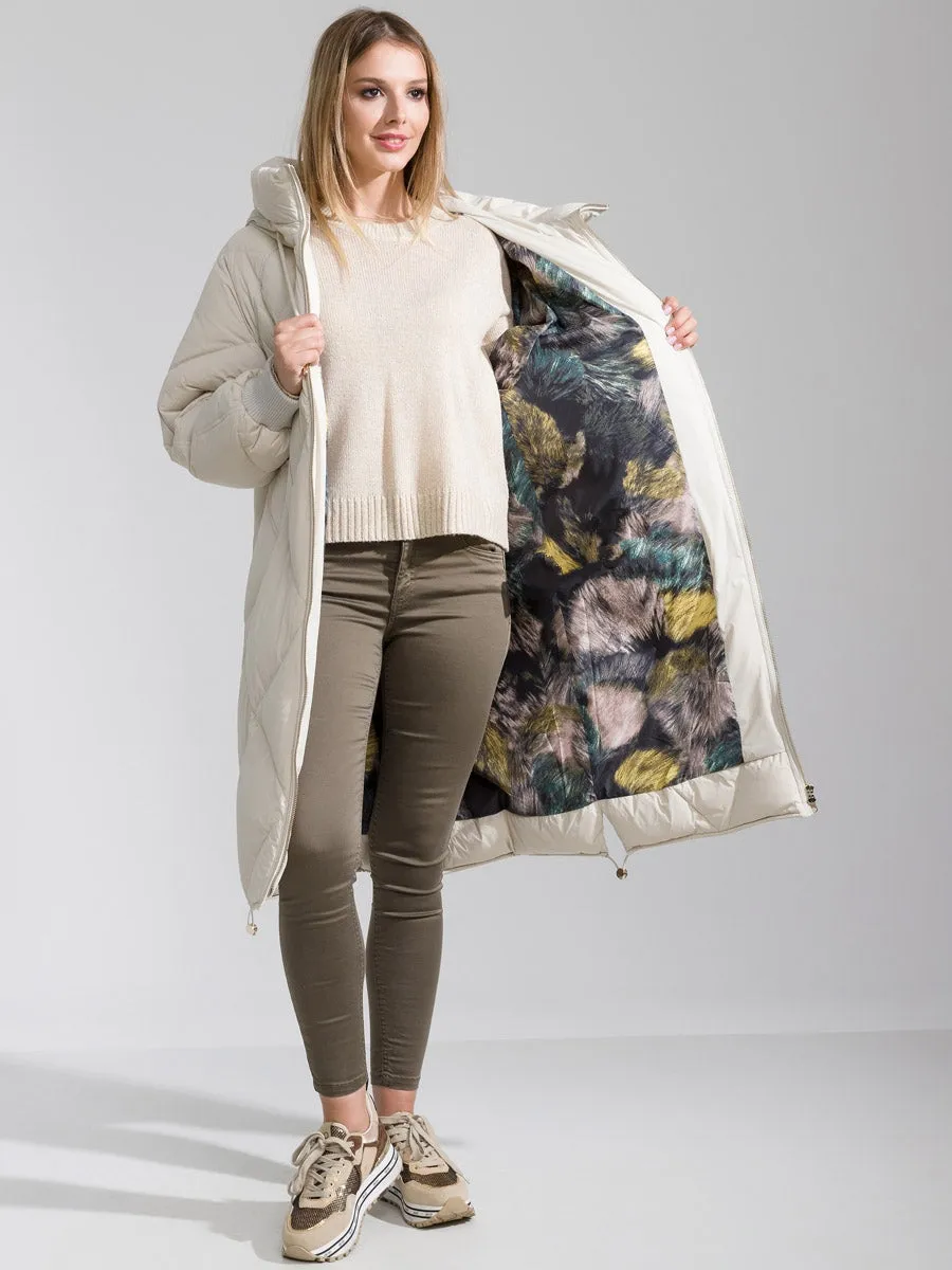 Iris Luxe Japanese Stretch Hi-tech Fabric Down Hooded Coat