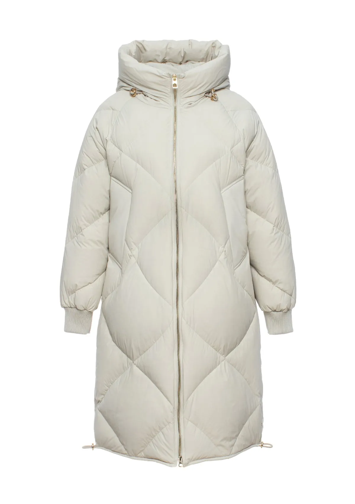 Iris Luxe Japanese Stretch Hi-tech Fabric Down Hooded Coat