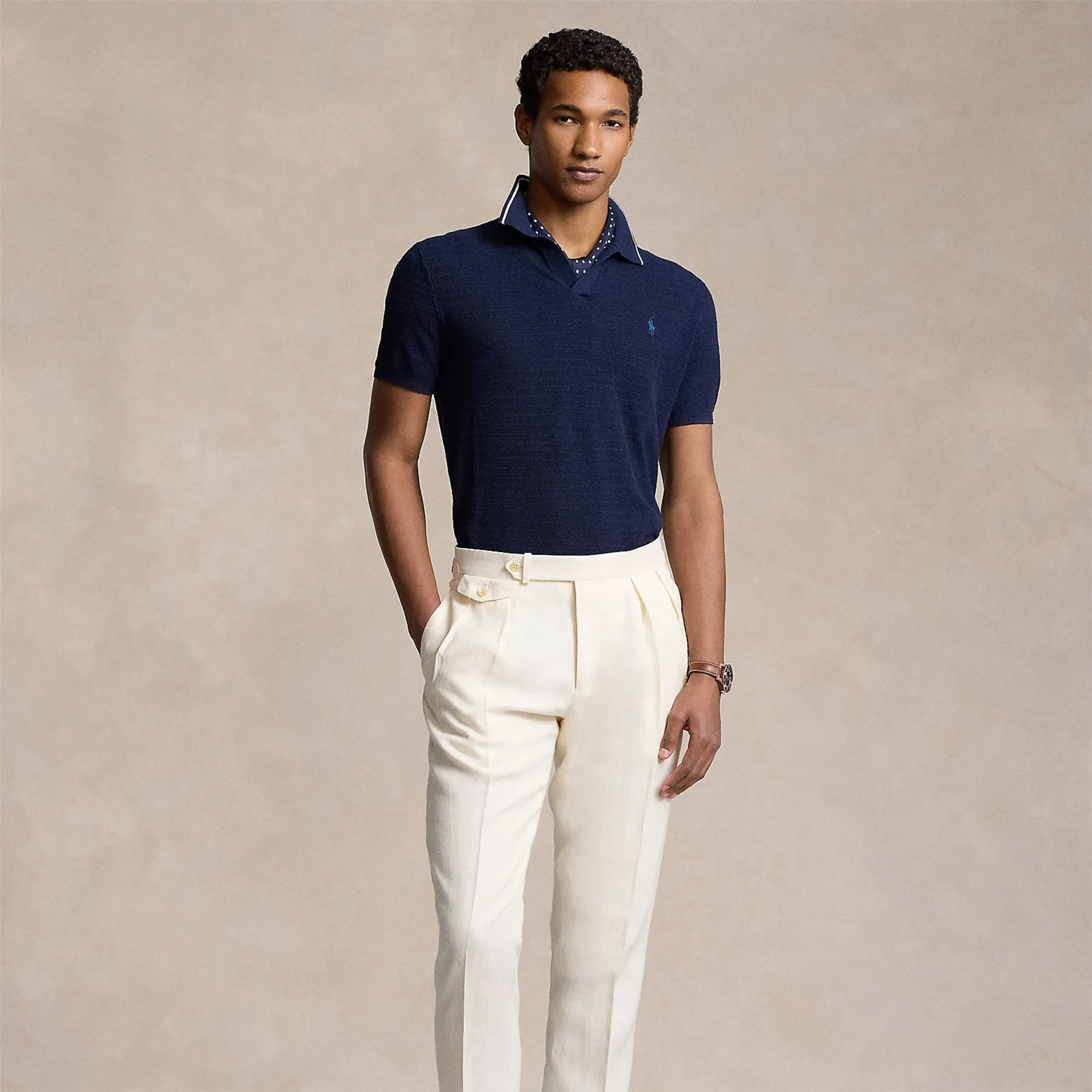 Johnny Collar Polo Bright Navy - AW24