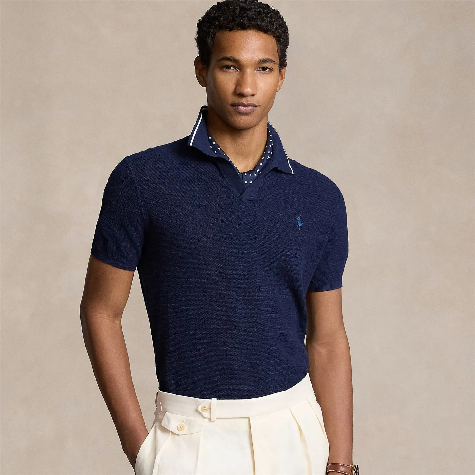 Johnny Collar Polo Bright Navy - AW24