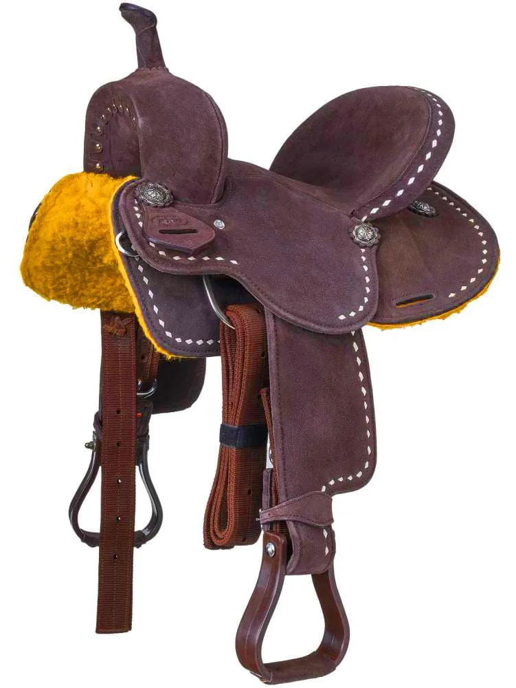 King Series Youth Stratford Suede Barrel Saddle