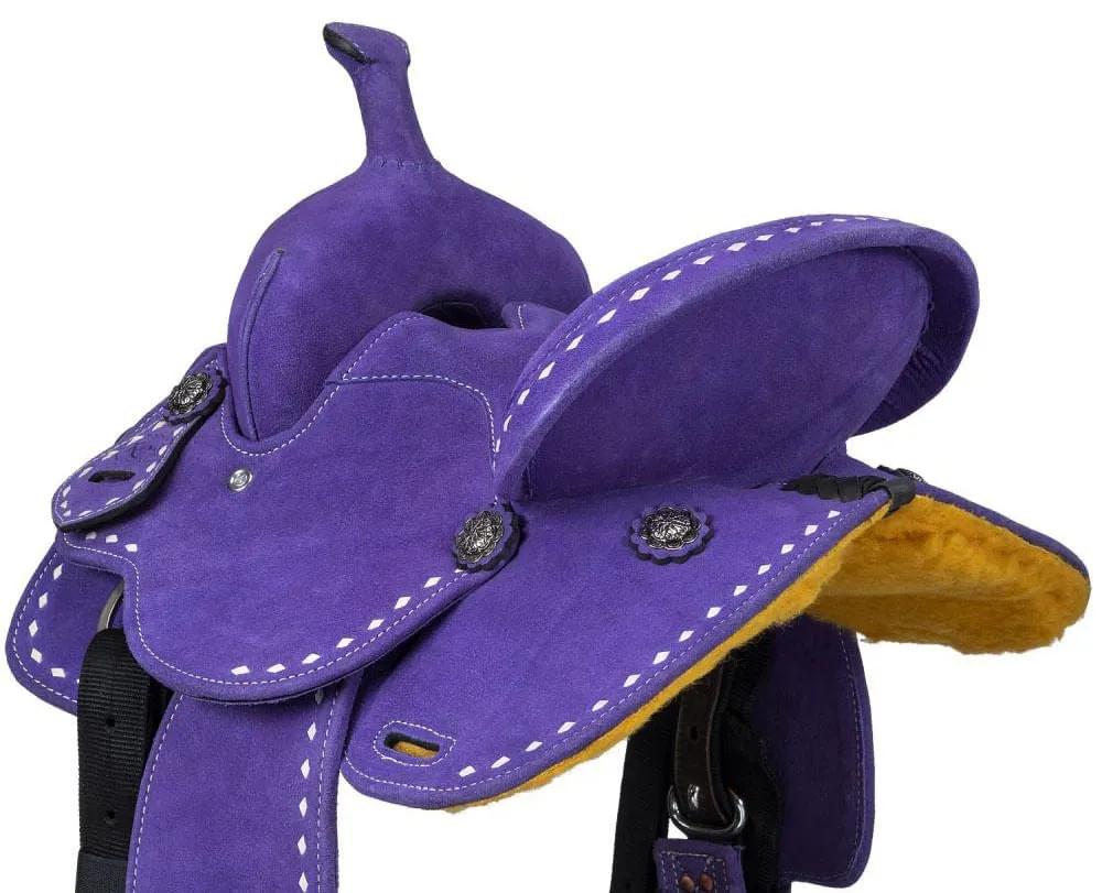 King Series Youth Stratford Suede Barrel Saddle