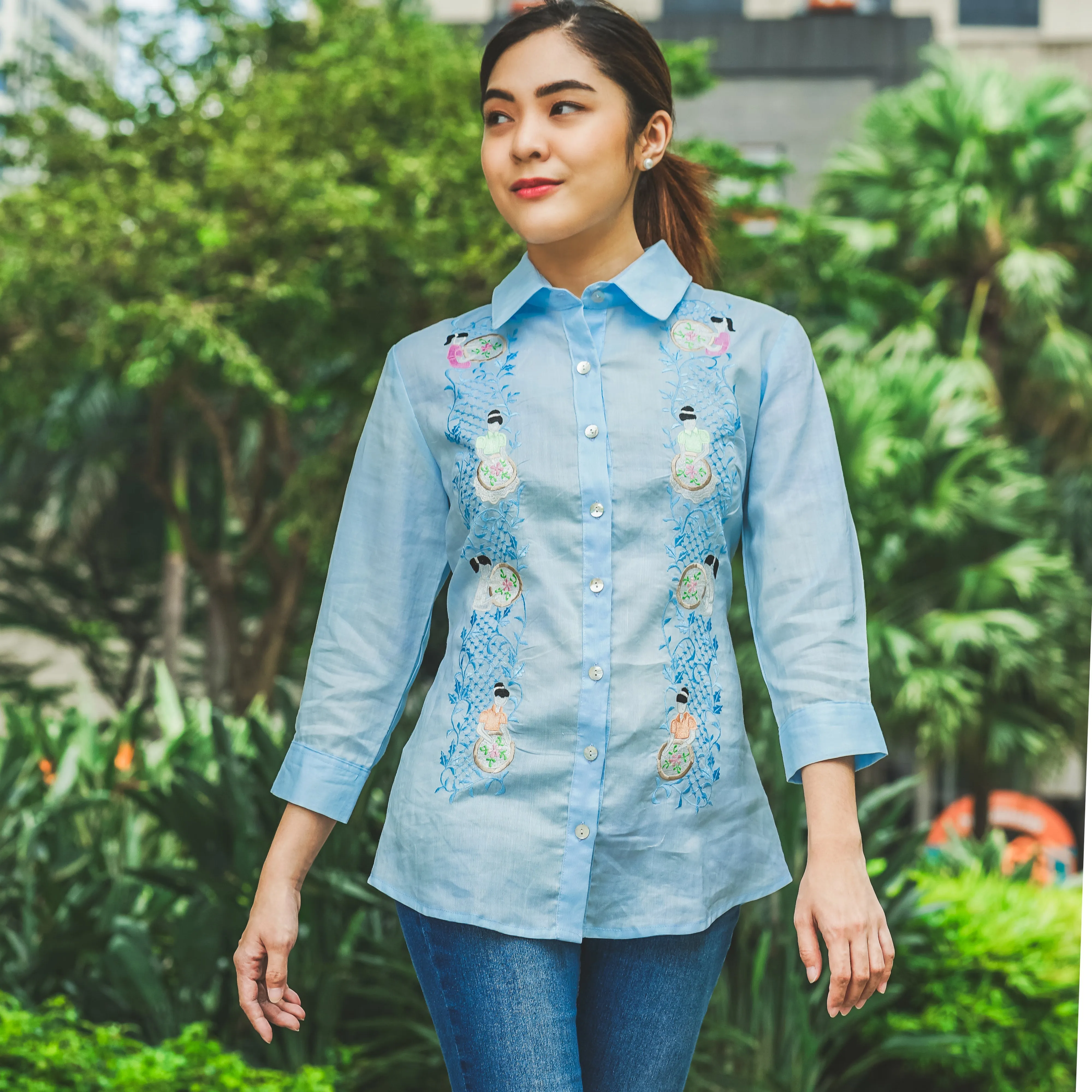 Ladies 3/4 Sleeve Blouse