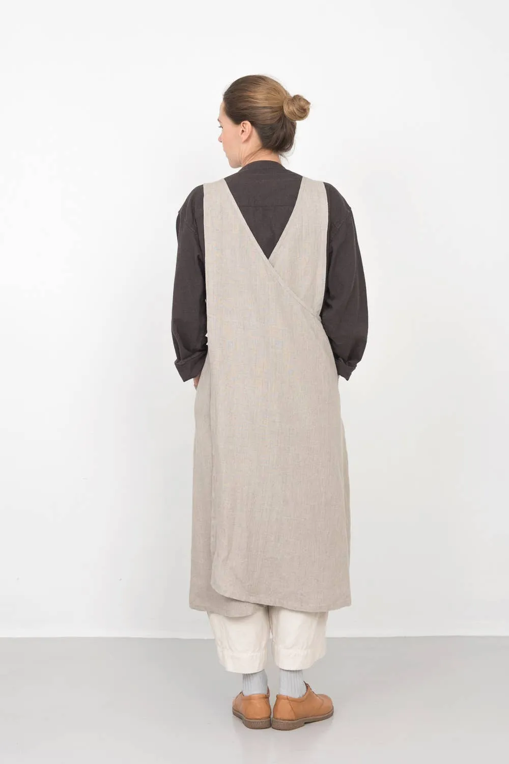 Linen Over Dress Apron in Natural by Fog Linen Work