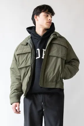 LS OVERSIZED NYLON BOMBER JACKET| OAK   FORT