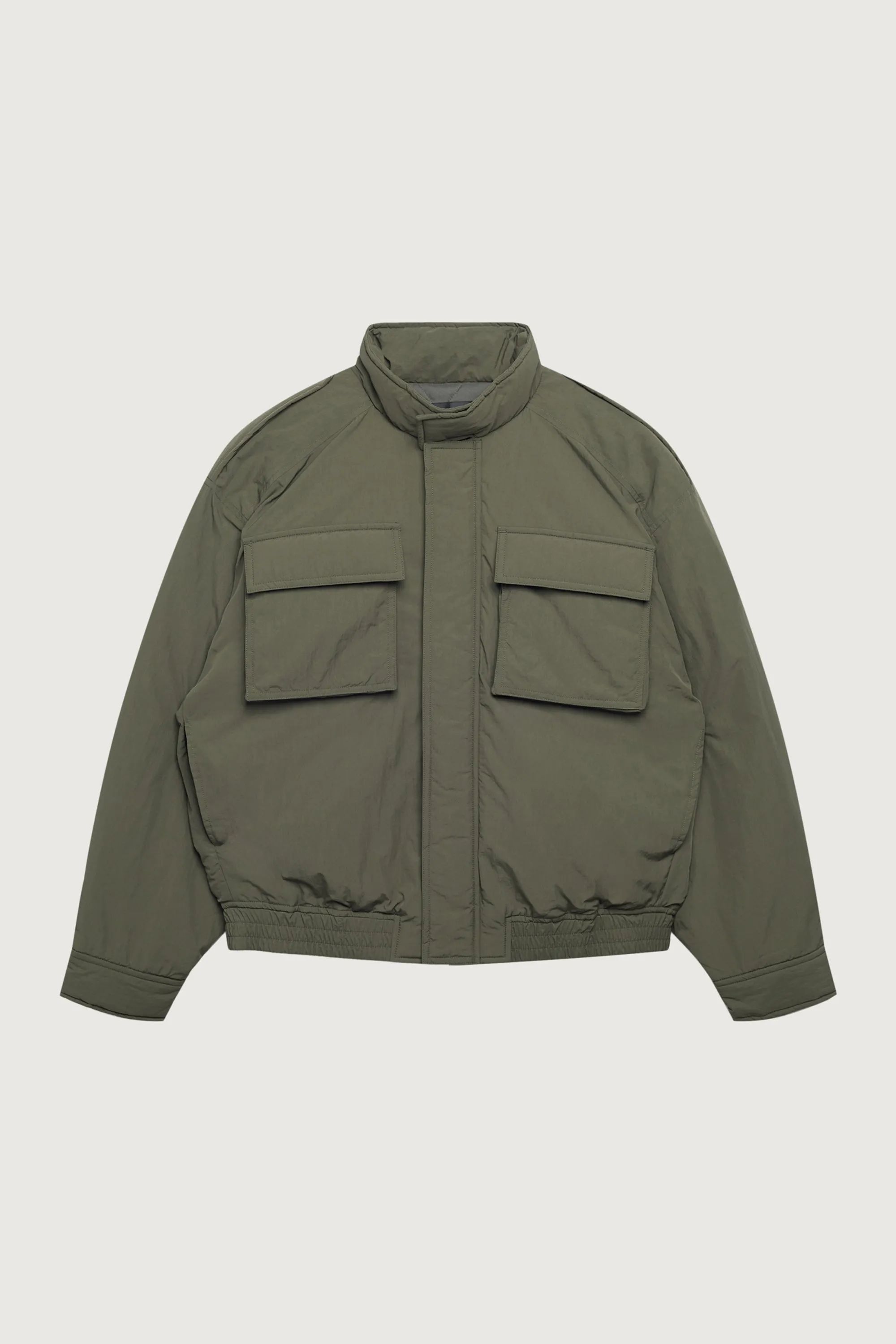 LS OVERSIZED NYLON BOMBER JACKET| OAK   FORT