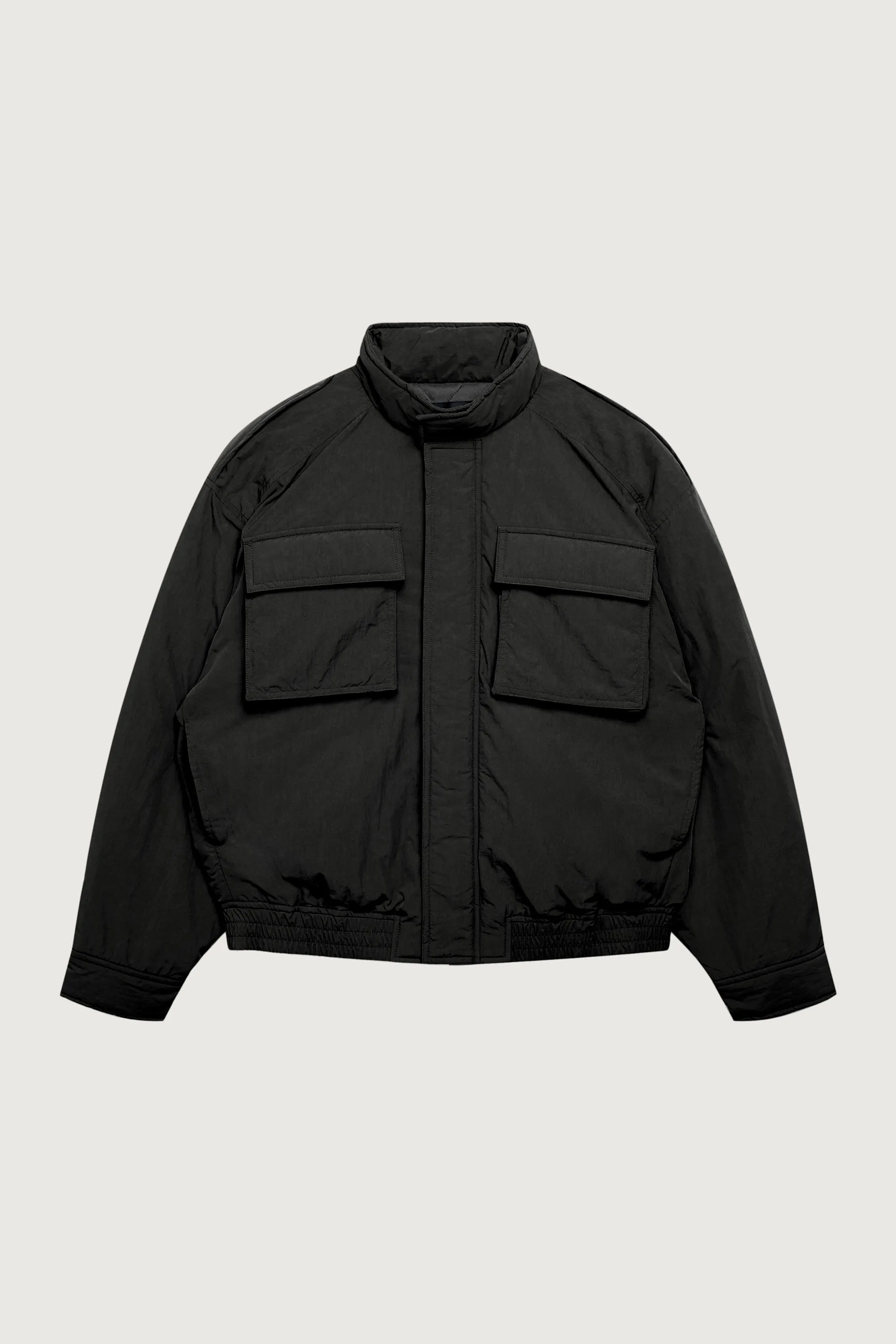 LS OVERSIZED NYLON BOMBER JACKET| OAK   FORT