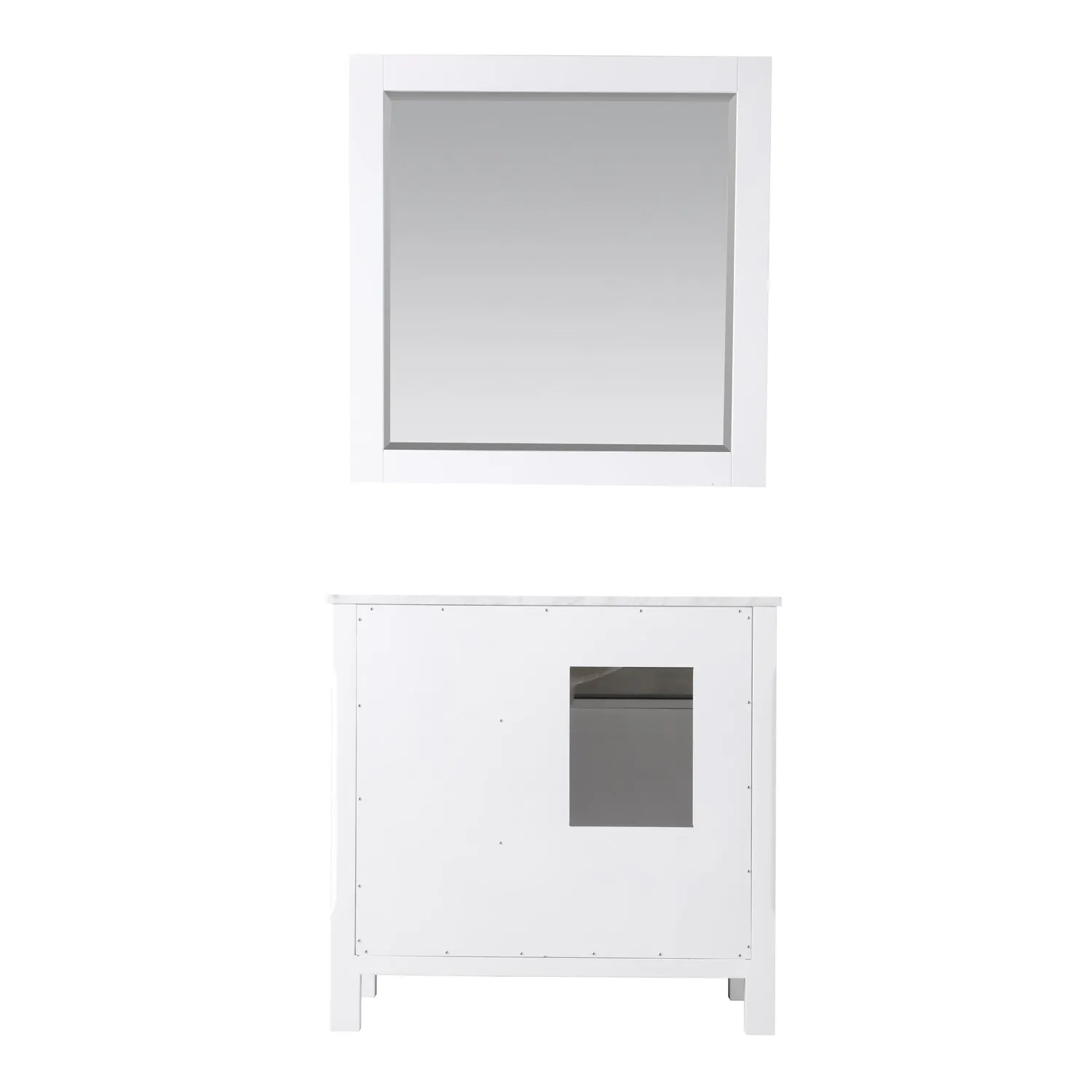 Maribella 36" Single Bathroom Vanity Set with Carrara White Marble Countertop