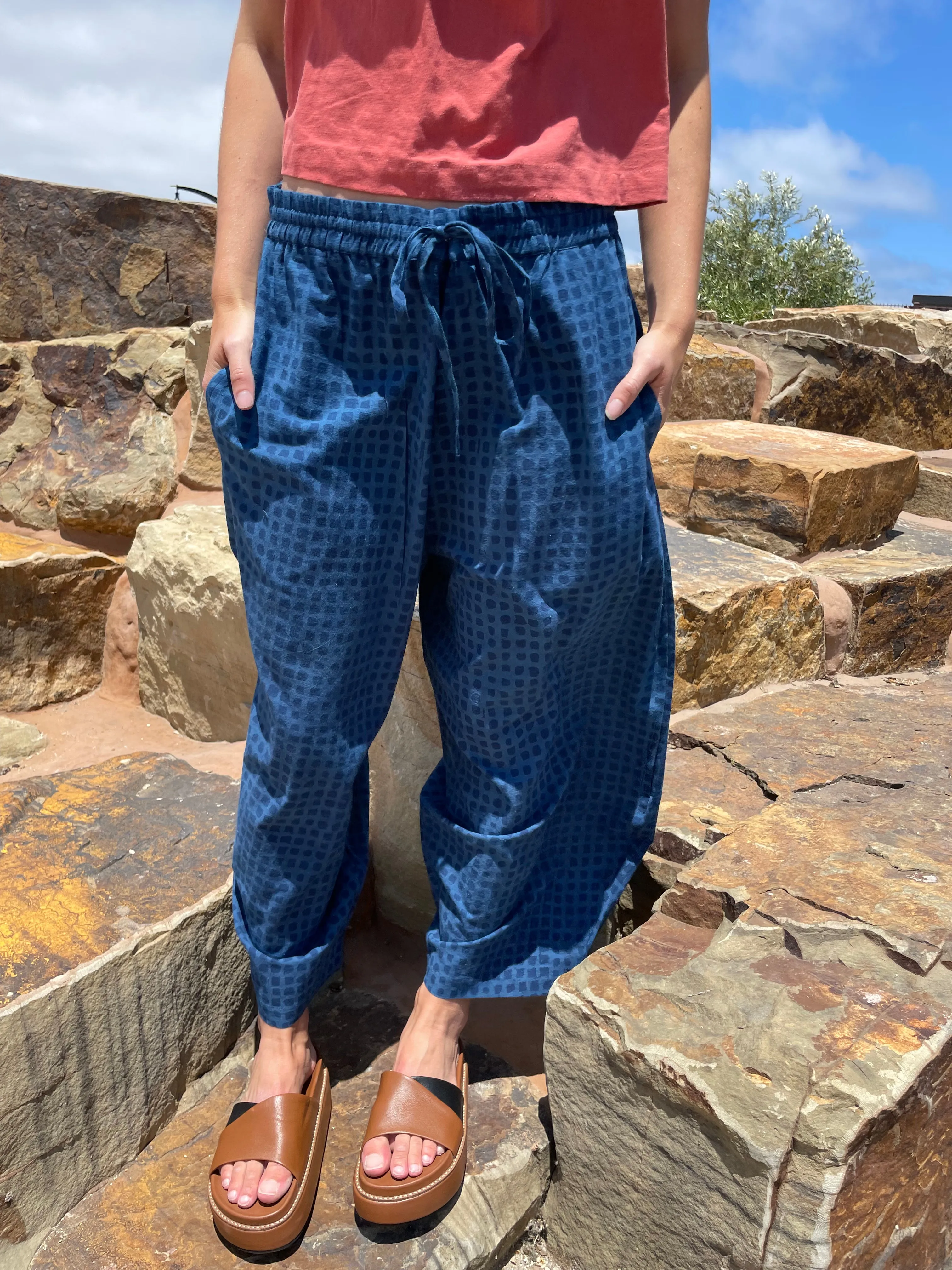 Marius Dark Indigo Check Uni-Size (S-XL)