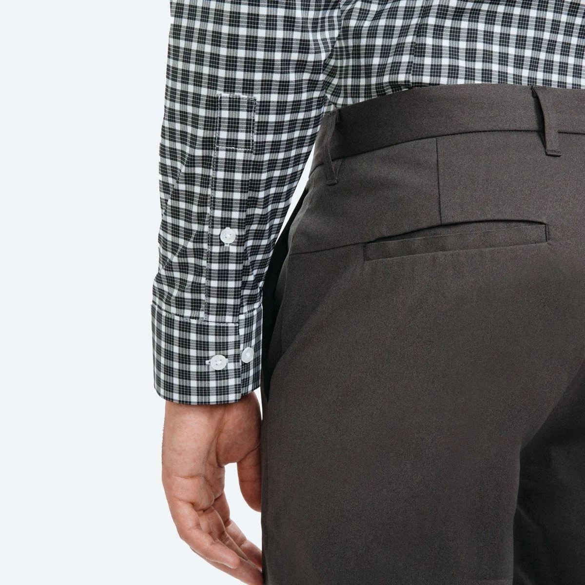 Men's Aero Button Down - Black Multi Check