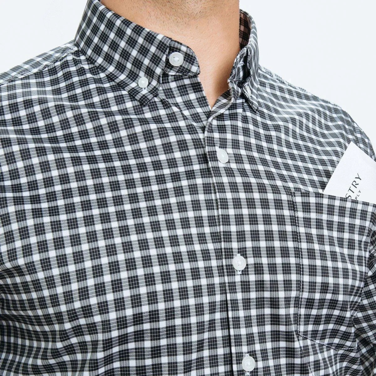 Men's Aero Button Down - Black Multi Check