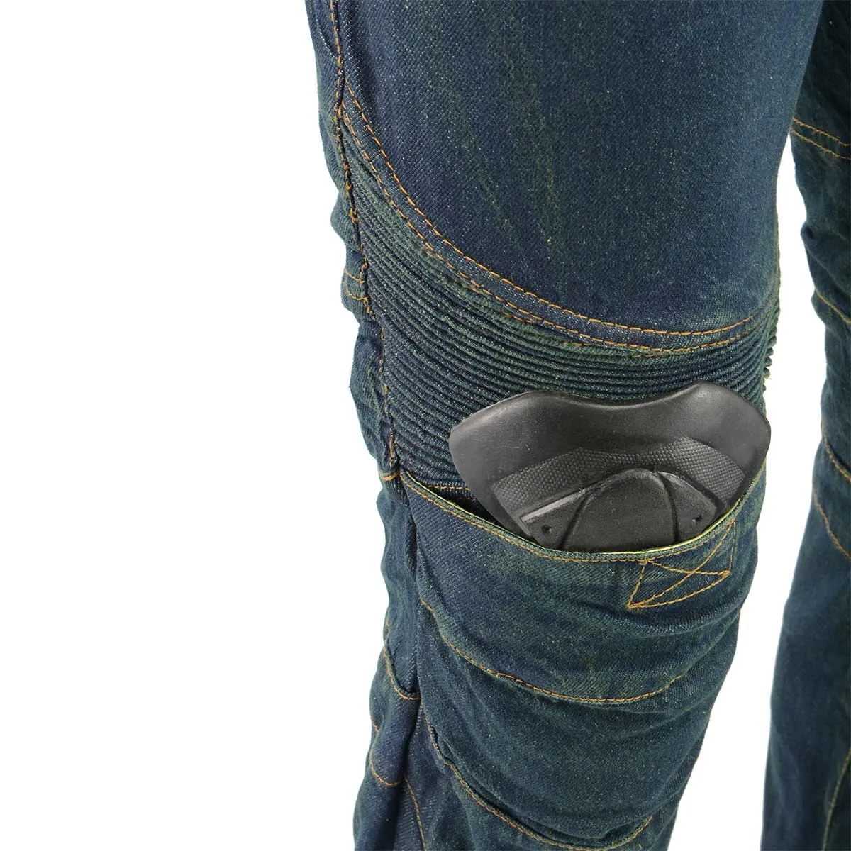Men’s XS2822 Blue Denim Motorcycle Pants with CE Approved Armor