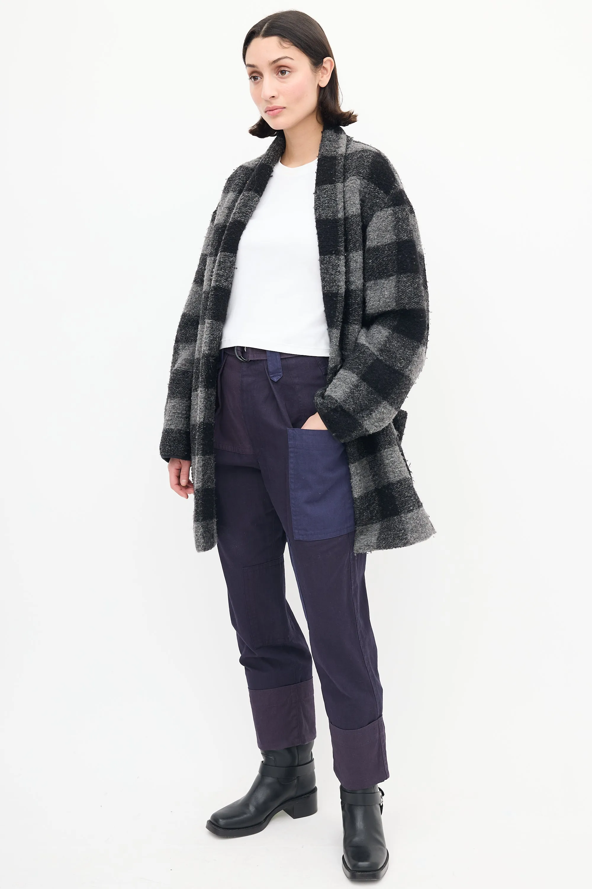 Navy Patchwork Keyega Trouser