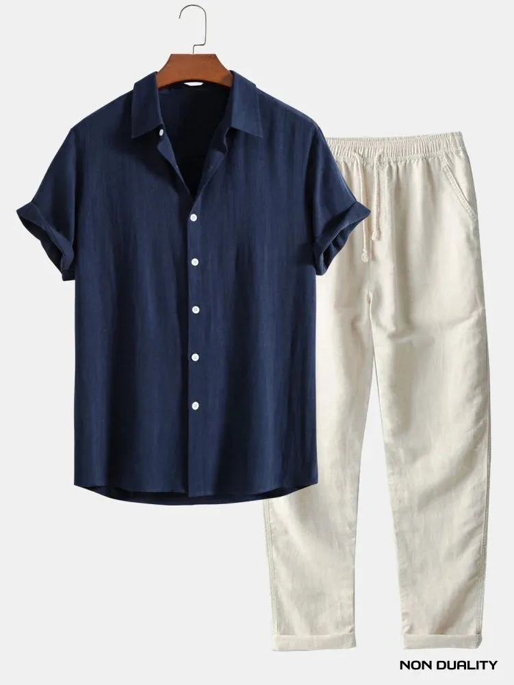 Non Duality | Shirt and Pants Linen Set
