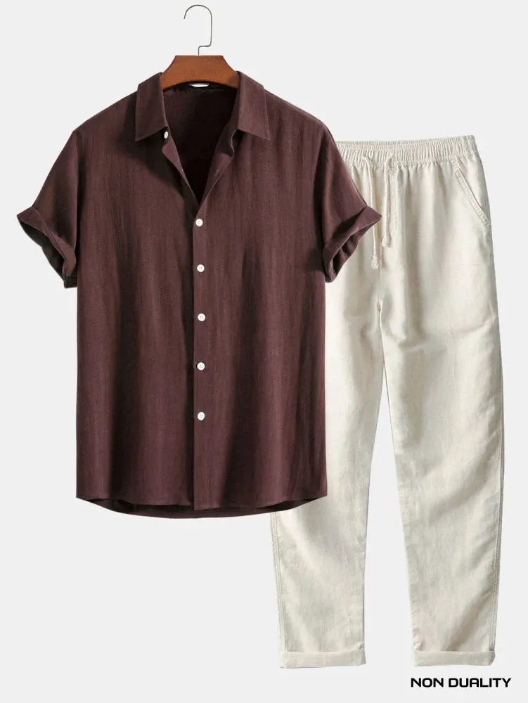 Non Duality | Shirt and Pants Linen Set