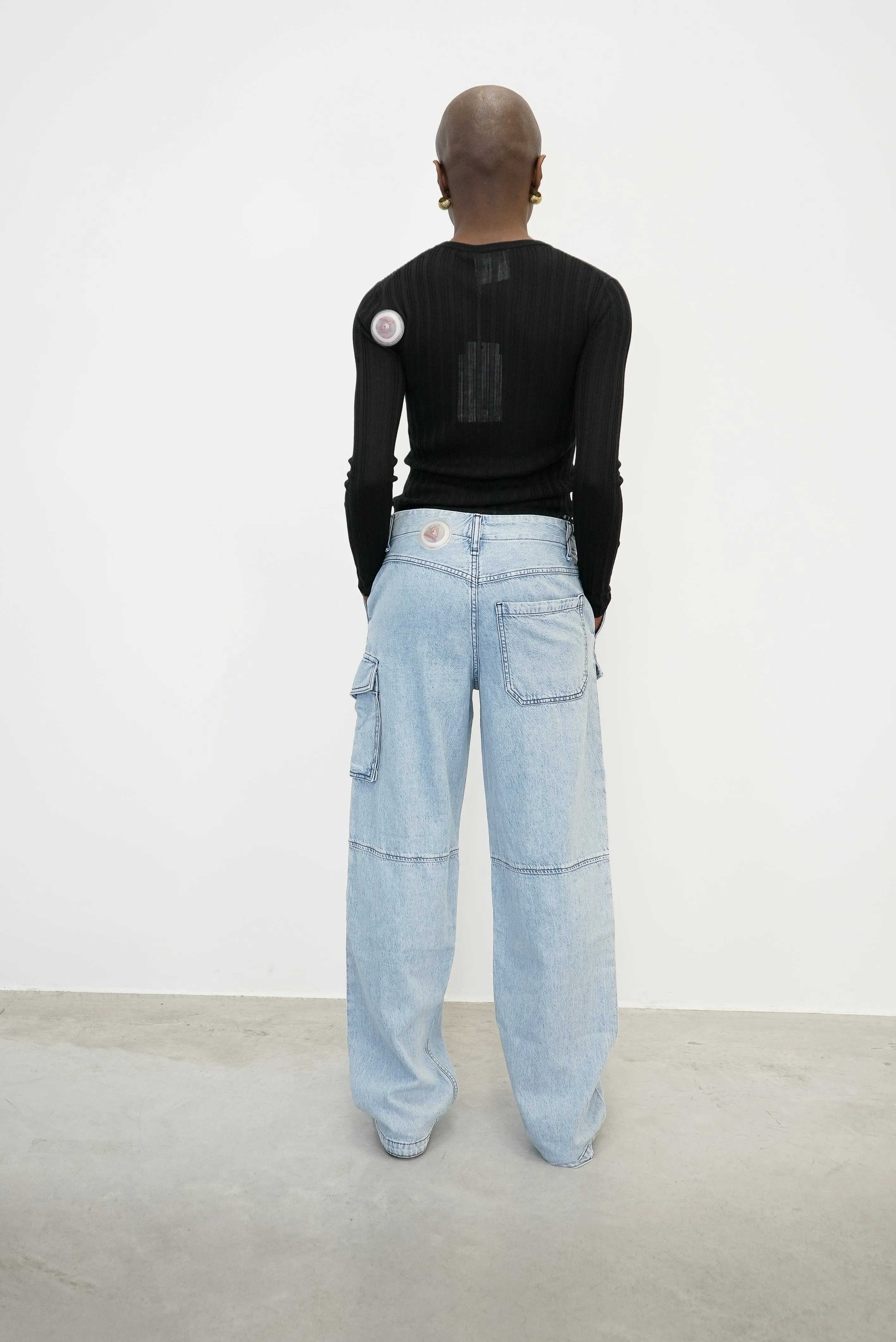 NORA RELAXED FIT MID RISE CARGO JEANS