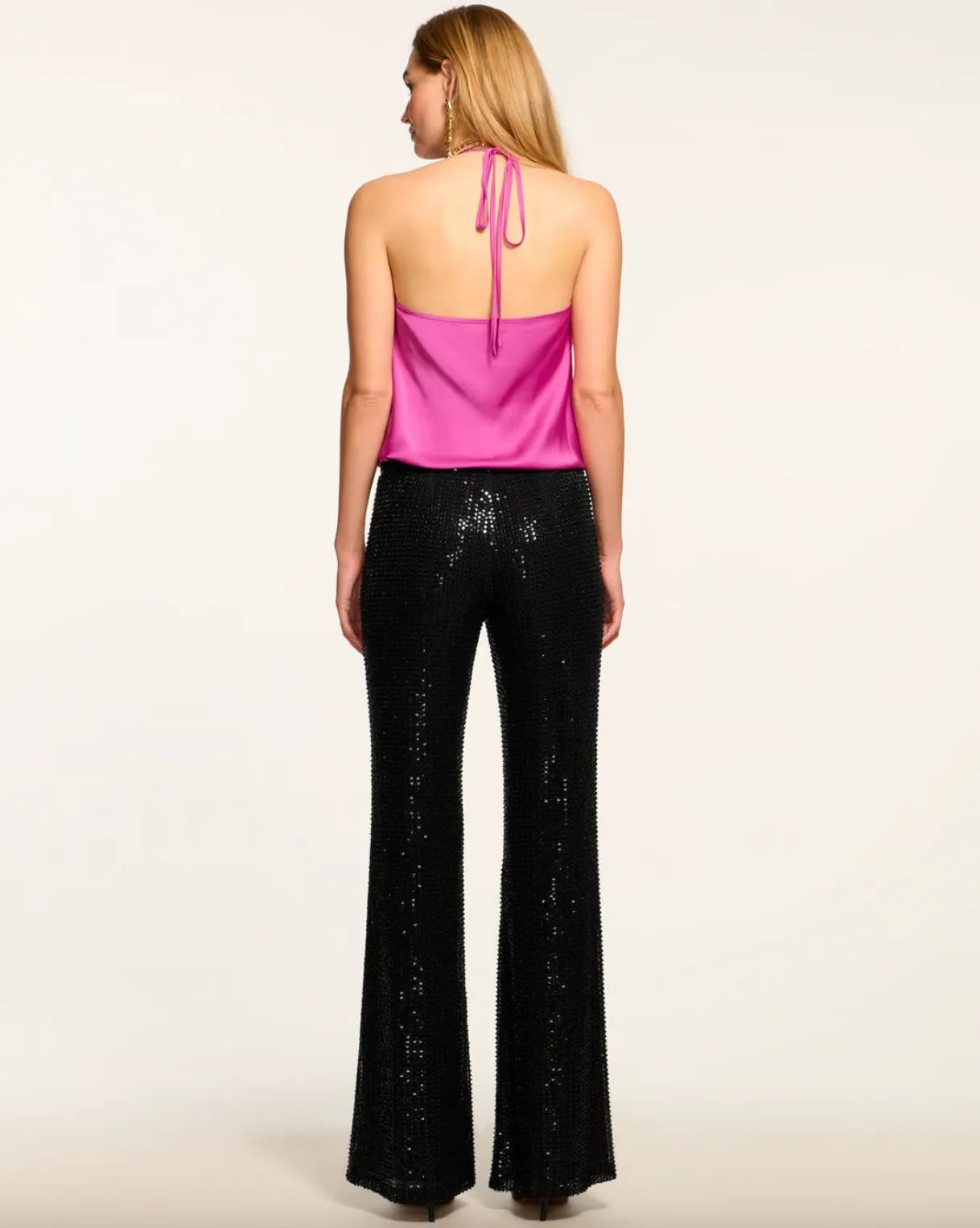 Olivian Beaded Trosuers - Black Mesh